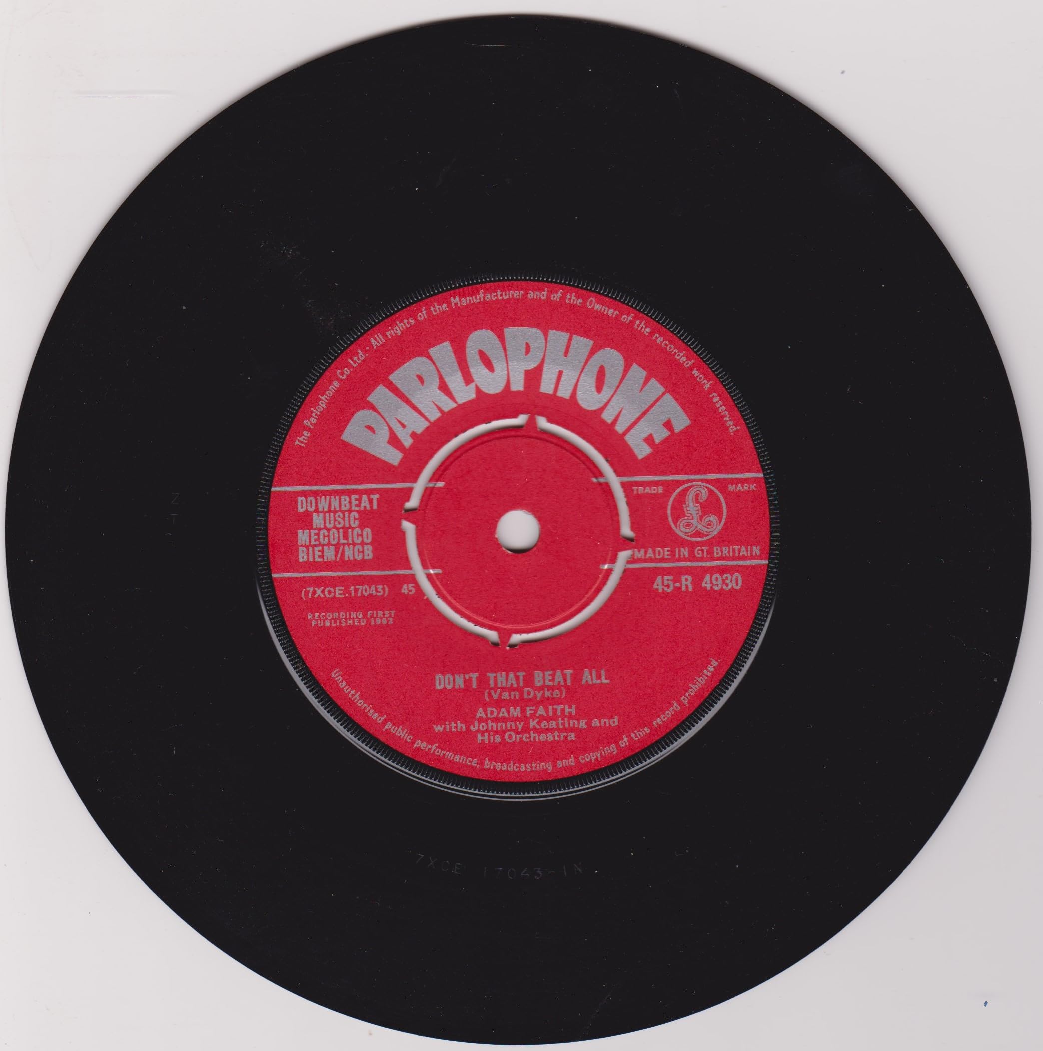 Adam Faith ‎– Mix Me A Person (Parlophone 1962) 7" vinyl single VG/-