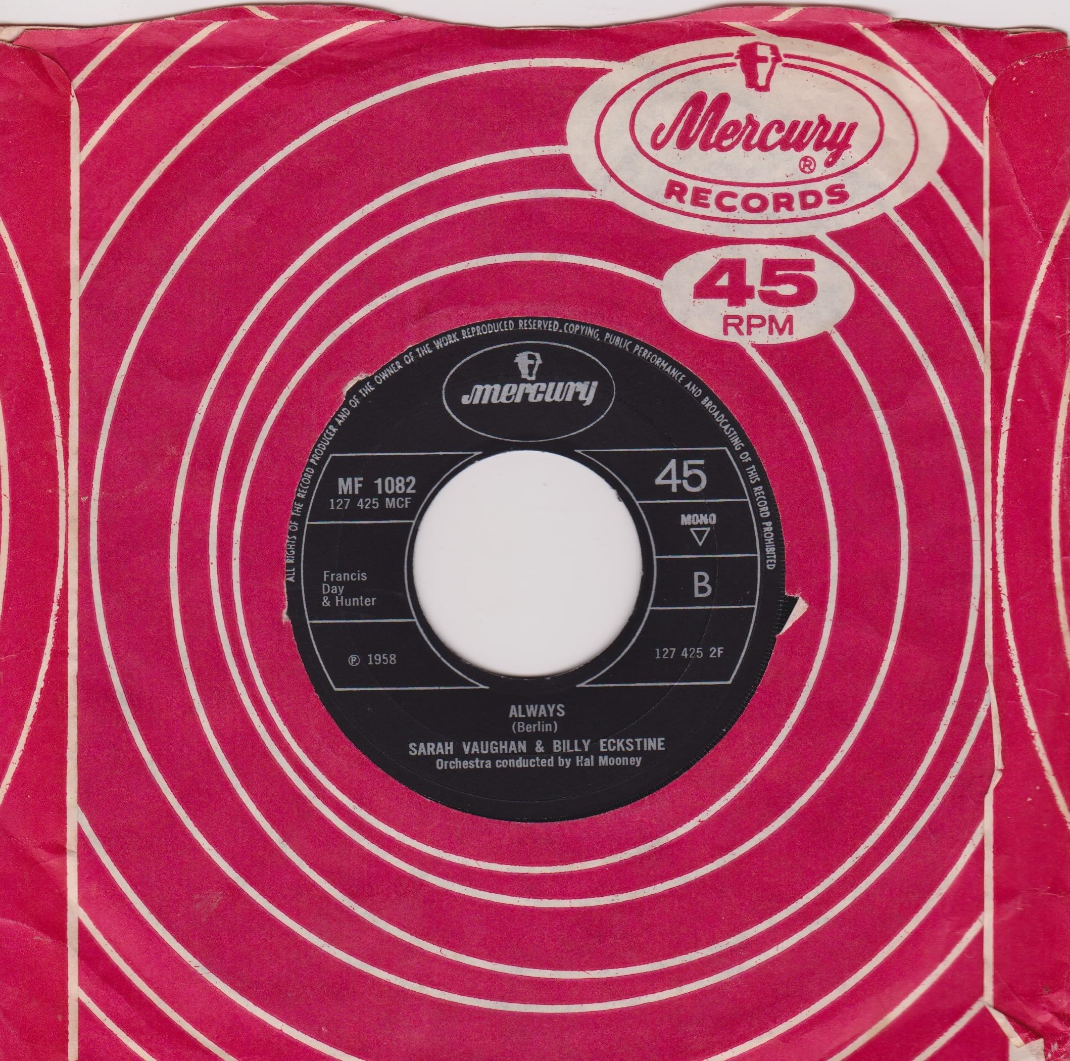 Sarah Vaughan & Billy Eckstine ‎– Passing Strangers (Mercury 1969) 7" vinyl single VG/- jukebox centre
