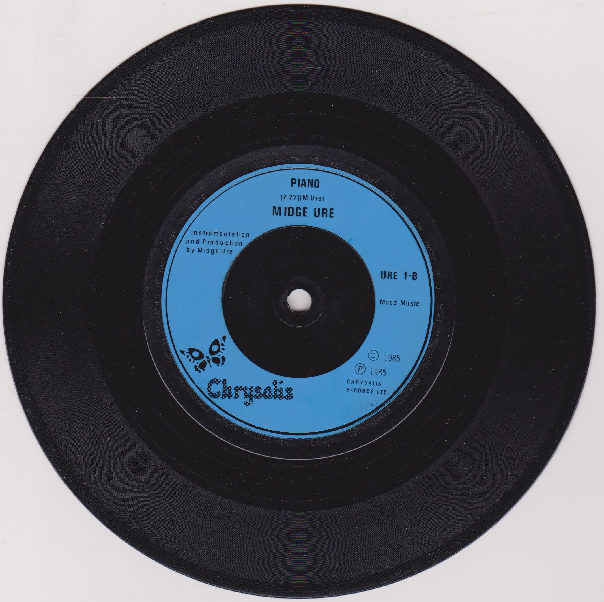 Midge Ure - If I Was (Chrysalis 1985) 7" vinyl single VG/VG