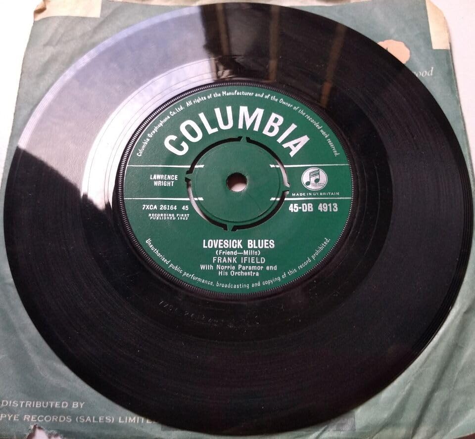 Frank Ifield With Norrie Paramor And His Orchestra ‎– Lovesick Blues (Columbia 1962) 7" vinyl single VG/-