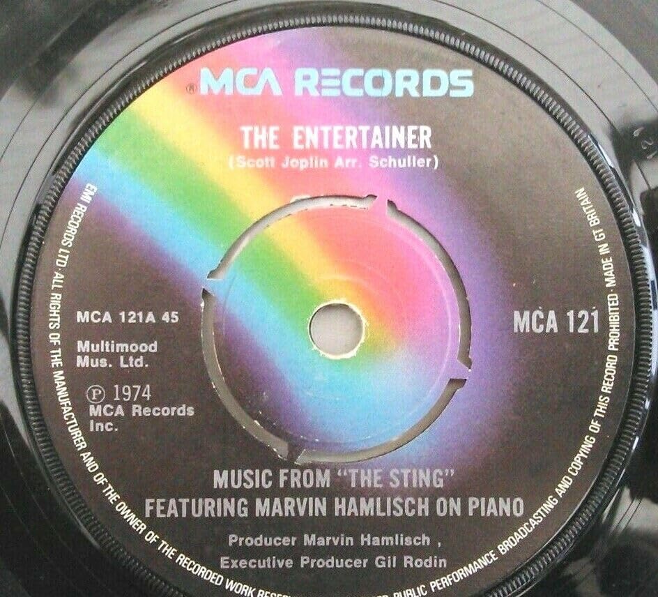Marvin Hamlisch – The Entertainer (MCA 1974) 7" vinyl single VG/-