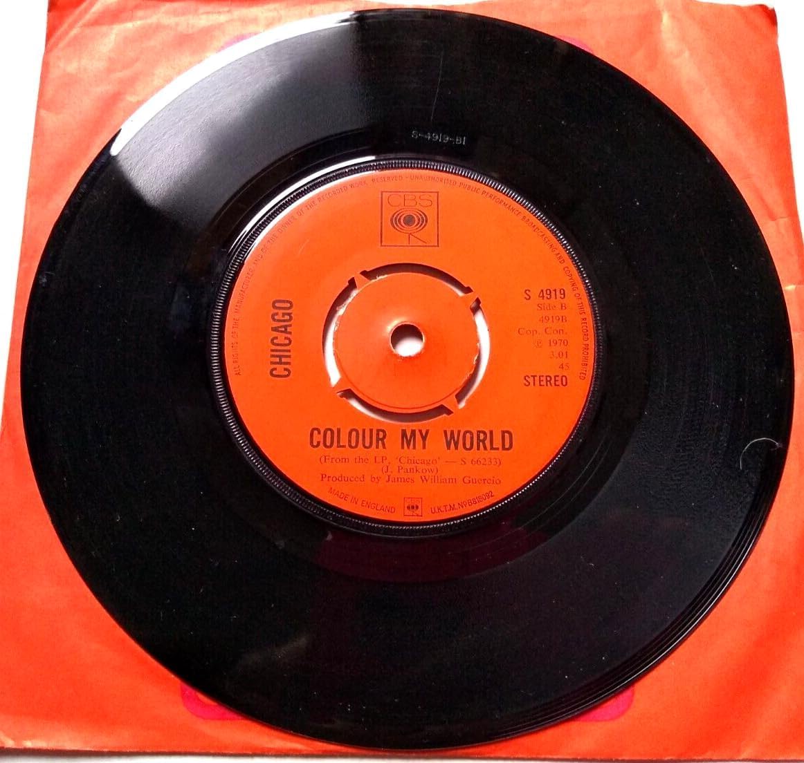 Chicago – Make Me Smile (CBS 1970) 7" vinyl single VG/VG