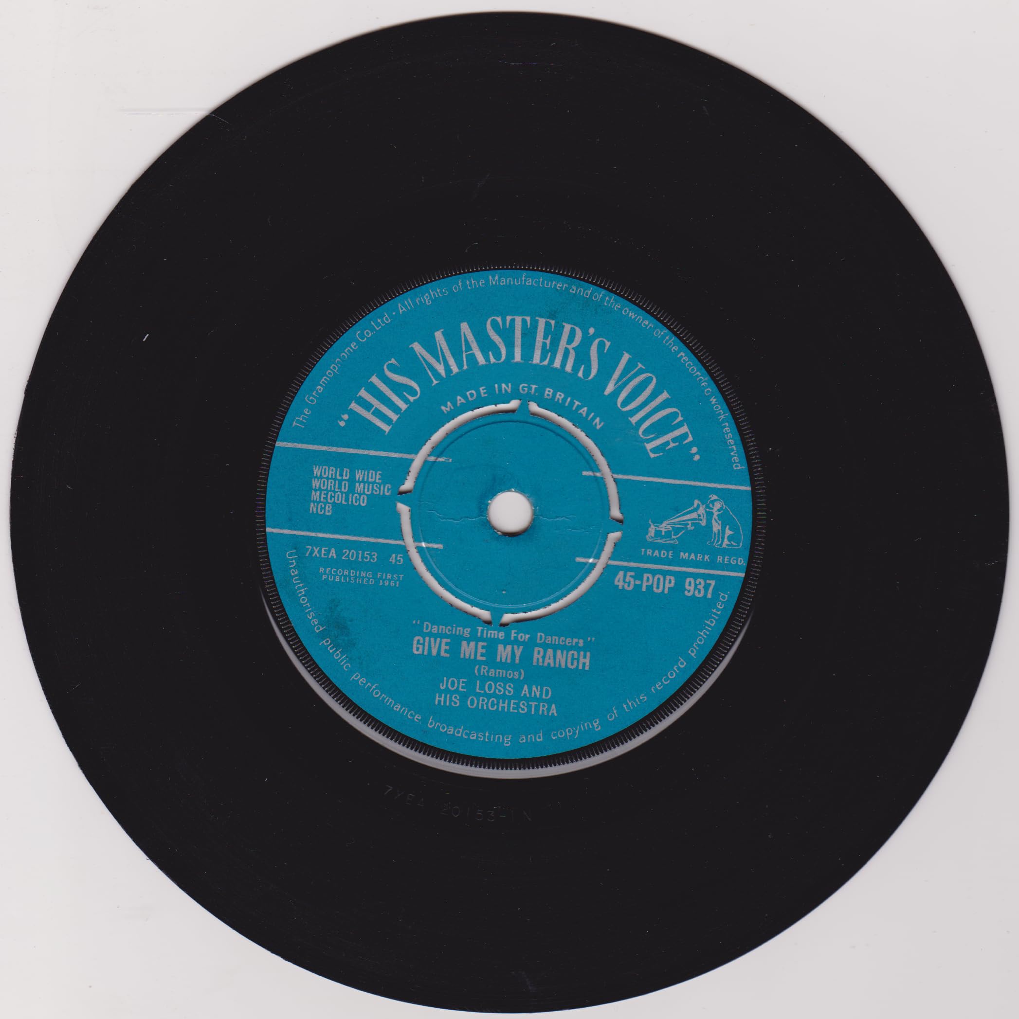 Joe Loss And His Orchestra ‎– Sucu Sucu (HMV 1961) 7" vinyl single VG/-