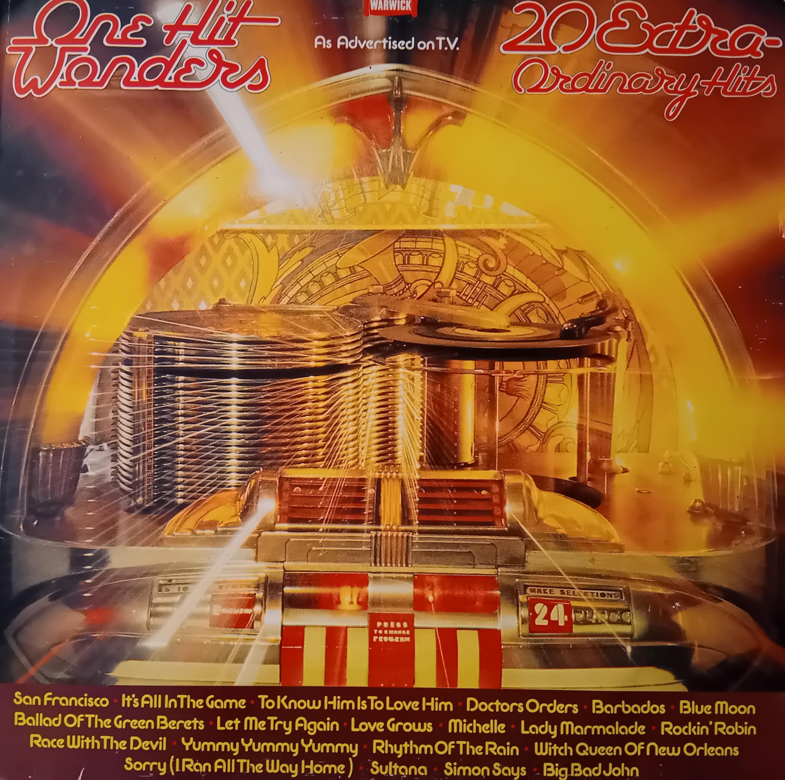 Various – One Hit Wonders (20 Extra-Ordinary Hits) (Warwick 1978) 12" vinyl LP VG/VG