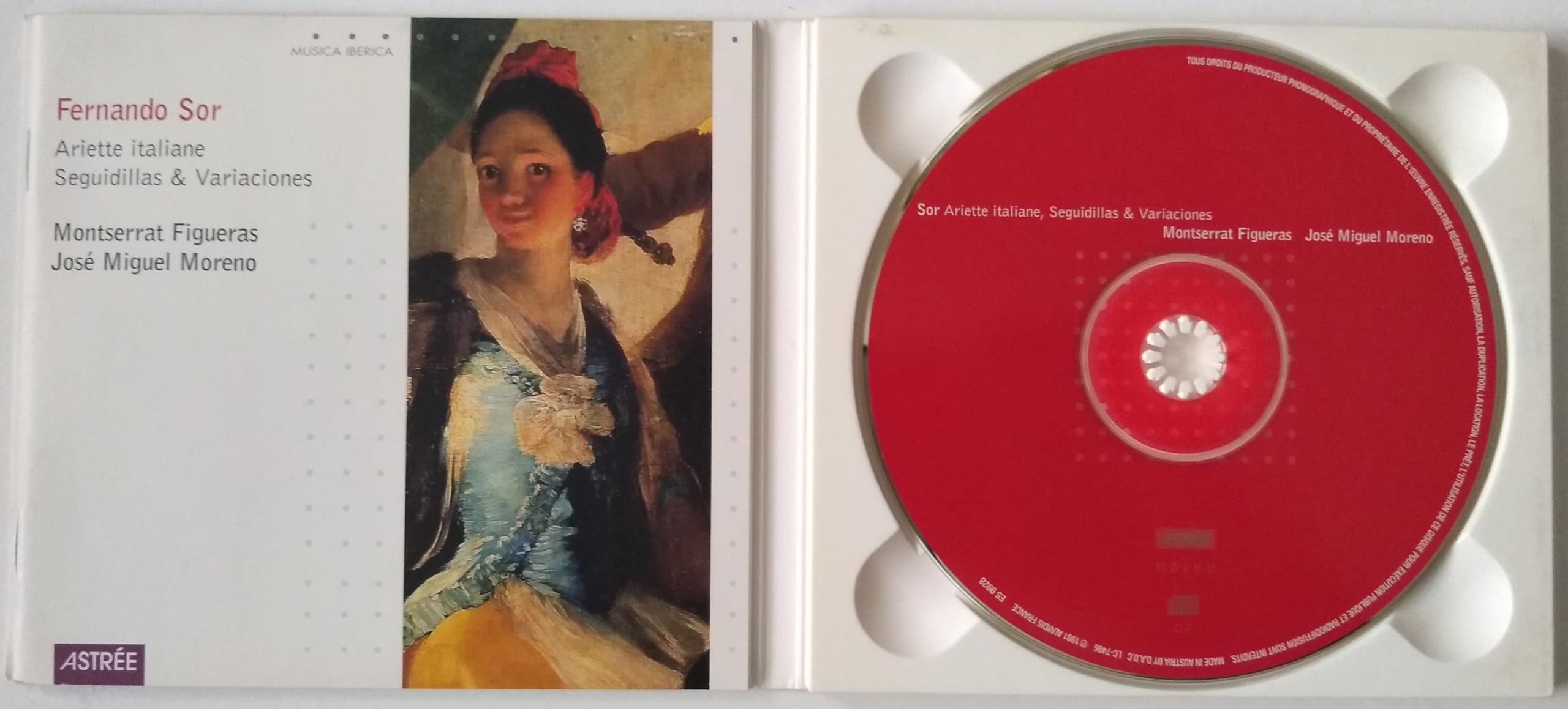 Fernando Sor, Montserrat Figueras, José Miguel Moreno - Ariette italiane, Seguidillas & Variaciones (1999) CD album