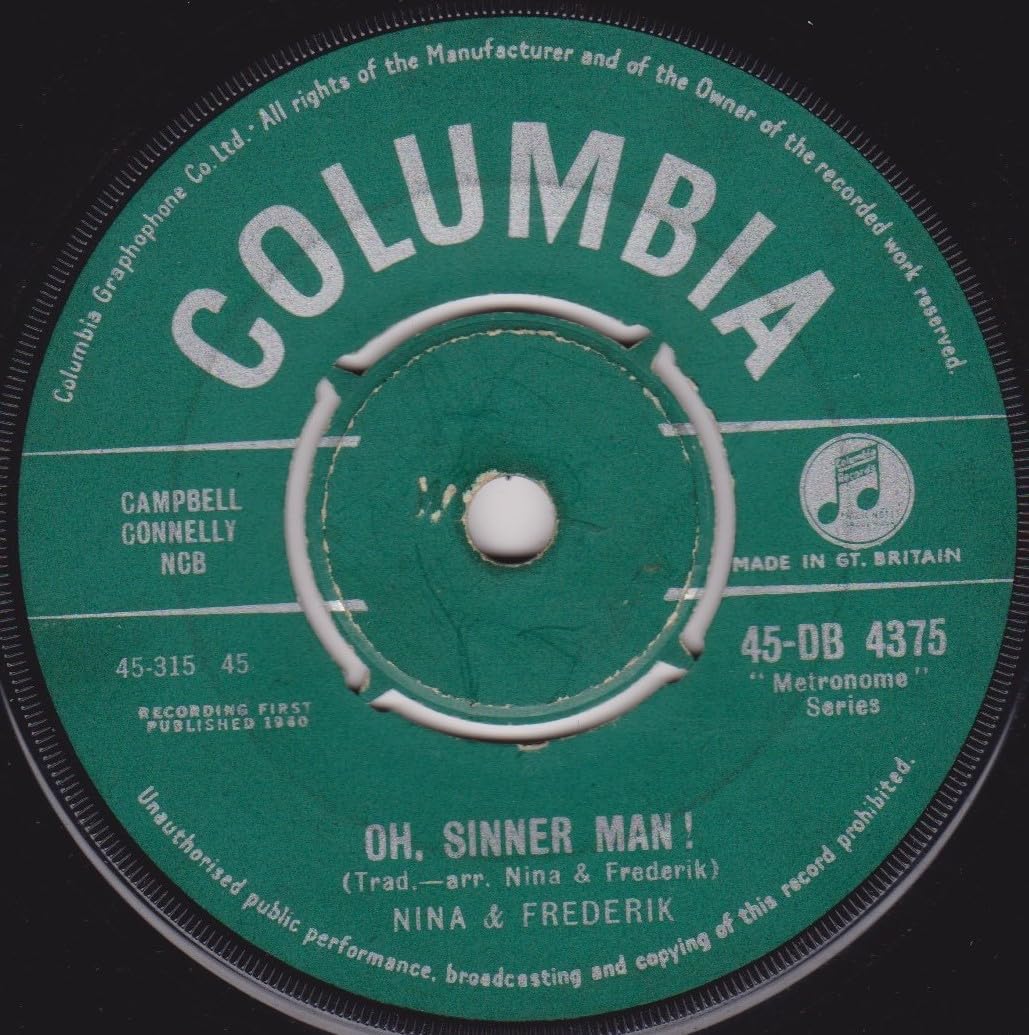 Nina & Frederik ‎– Mary's Boy Child (Columbia 1960) 7" vinyl single VG/-