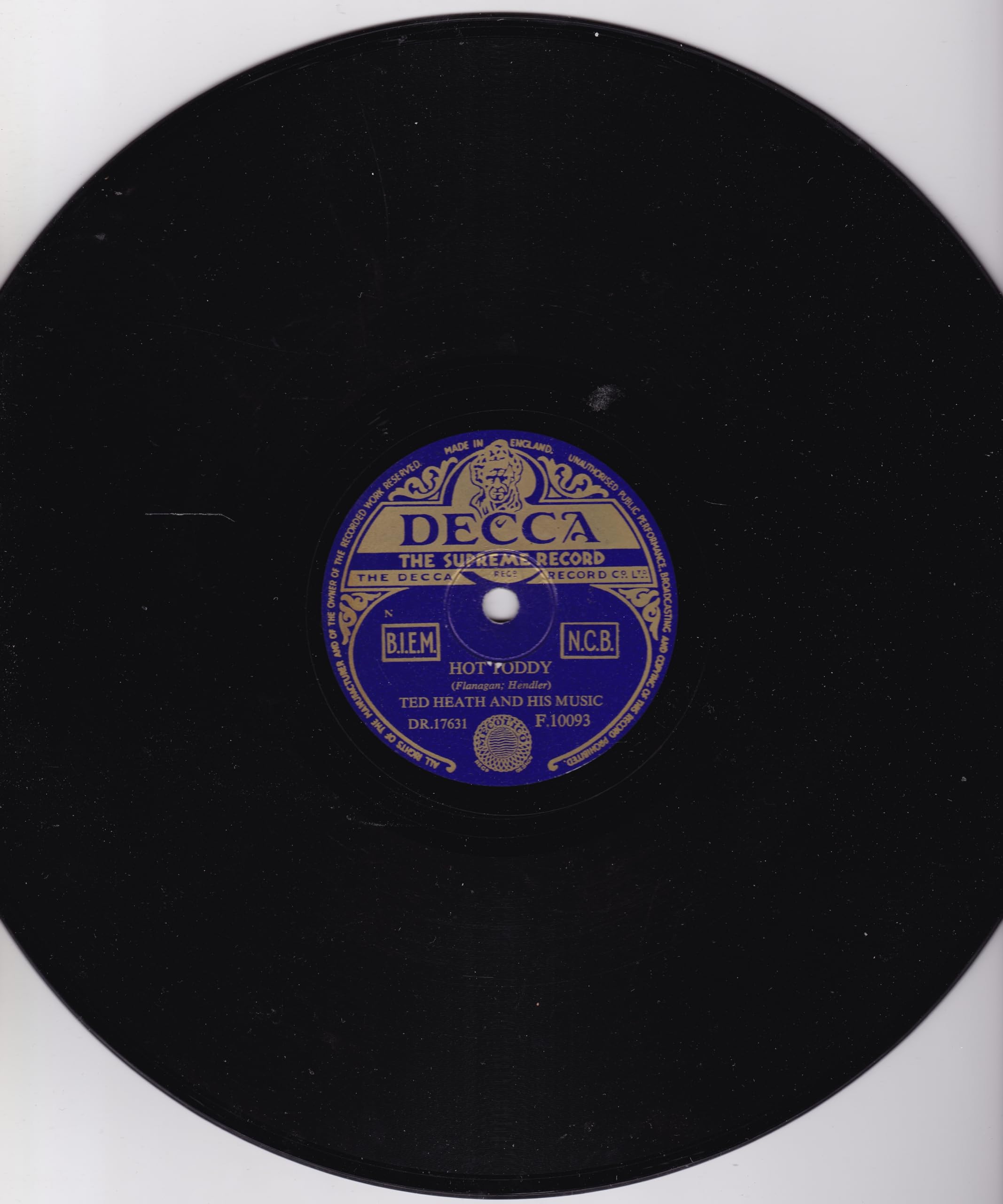Ted Heath And His Music ‎– Strike Up The Band (Decca 1953) 10" 78RPM shellac single VG/-