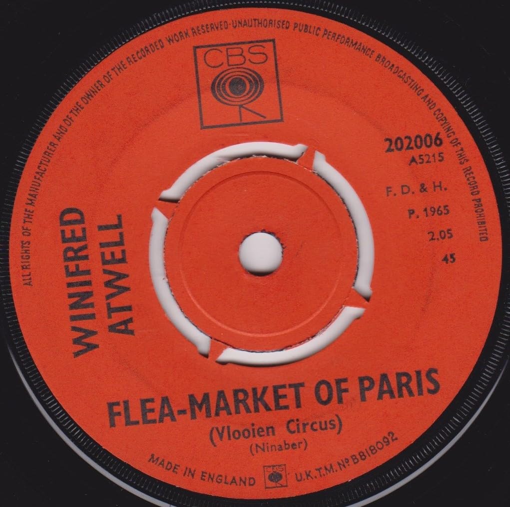 Winifred Atwell - Snow Bells (CBS 1964) 7" vinyl single VG/-