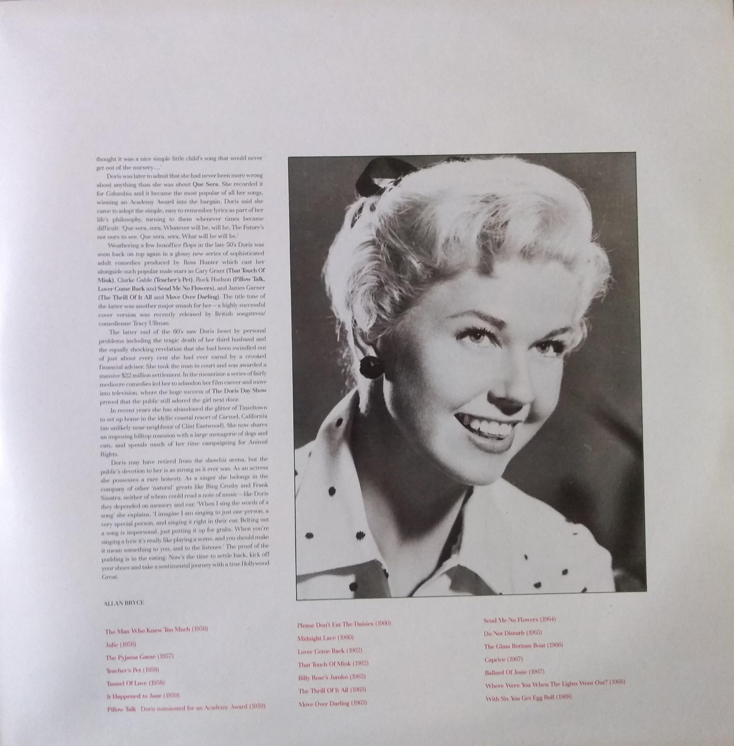 Doris Day ‎– A Portrait Of Doris Day (Stylus 1989) 12" vinyl LP VG/VG