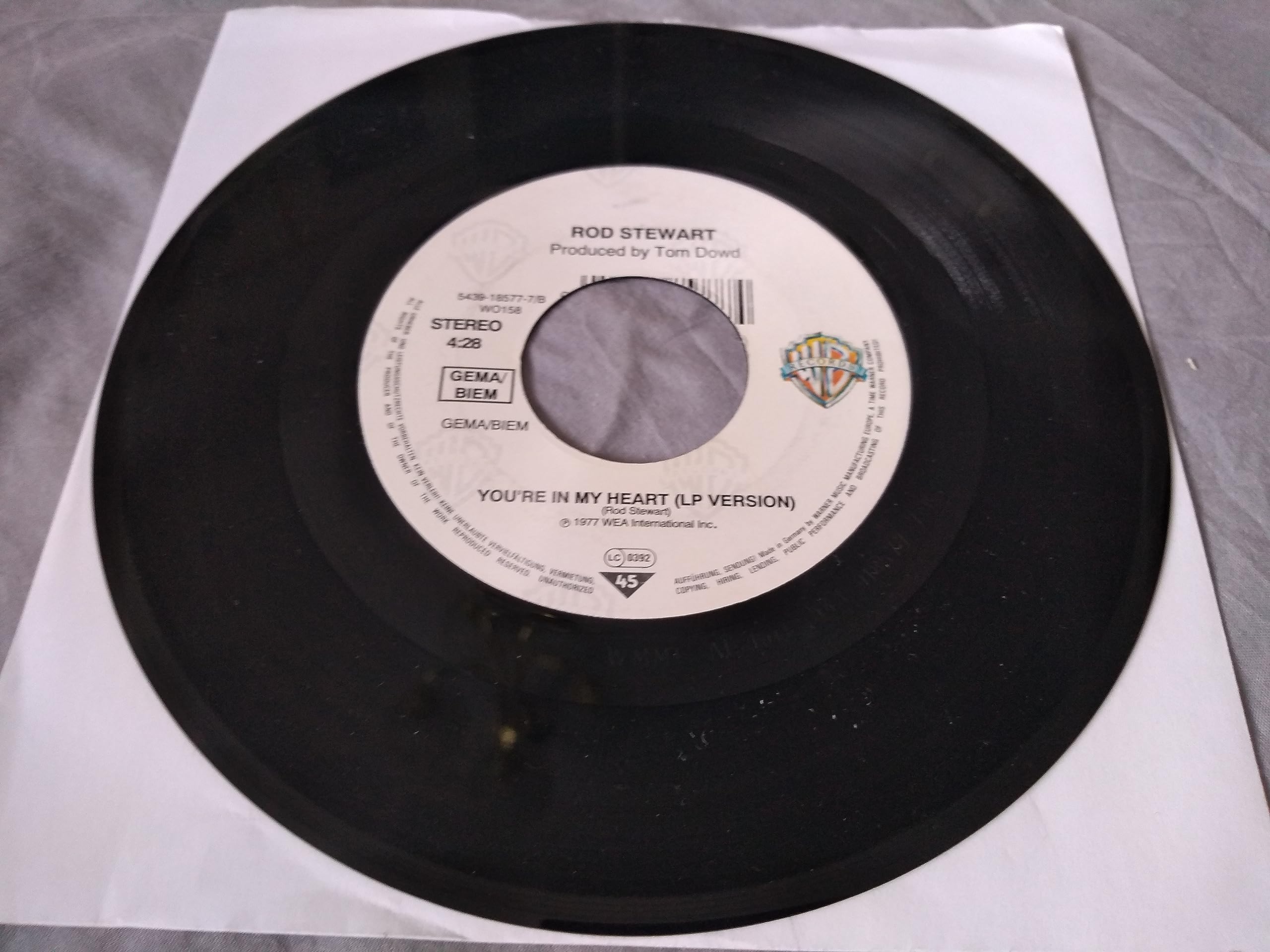 Rod Stewart – Ruby Tuesday (WB 1993) 7” vinyl single VG/- jukebox centre