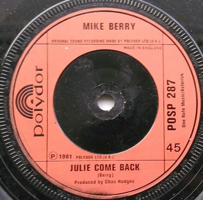 Mike Berry - Memories (Polydor 1981) 7" vinyl single VG/-