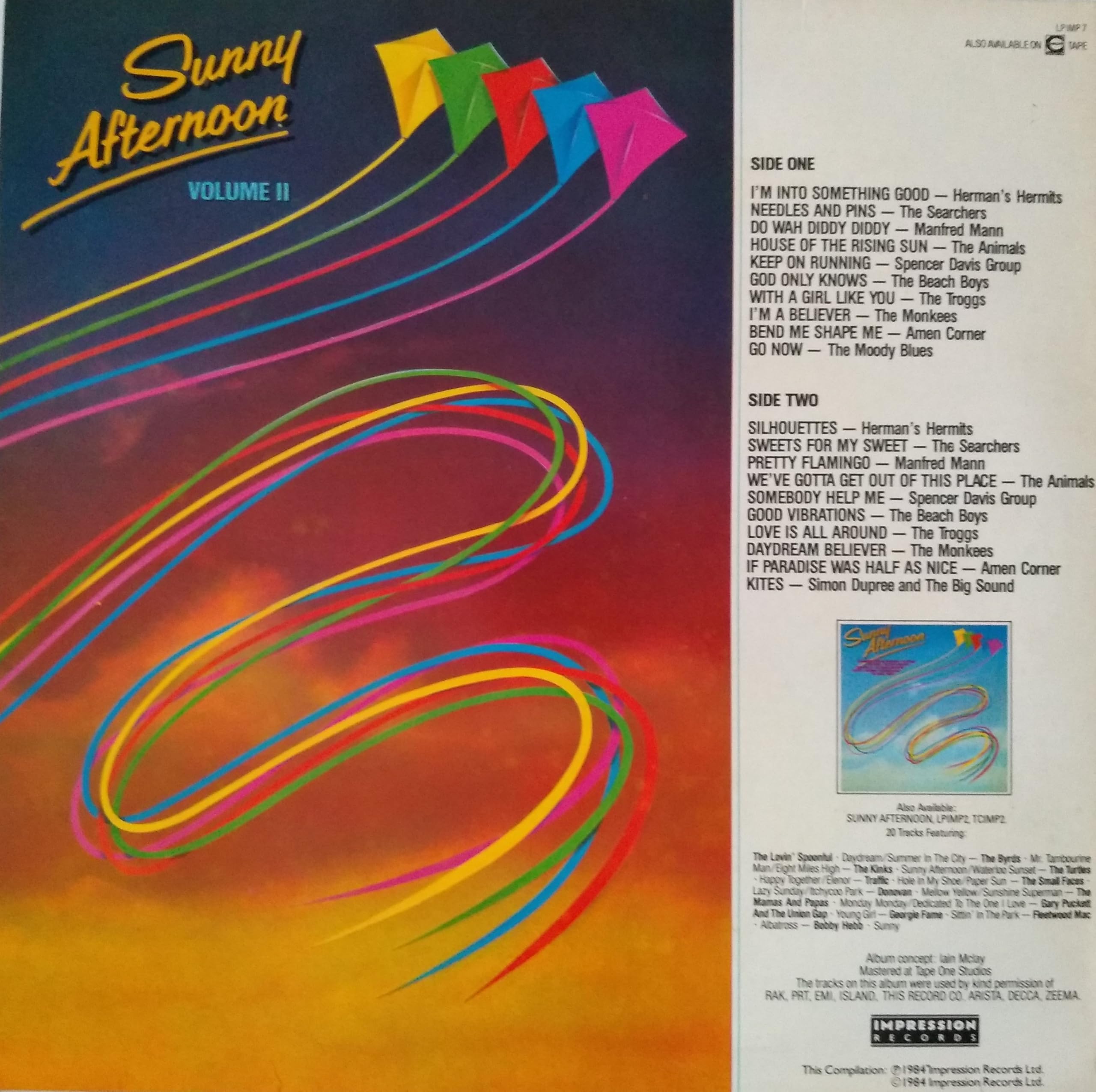 Various ‎– Sunny Afternoon Volume II (Impression 1984) 12" vinyl LP VG/VG