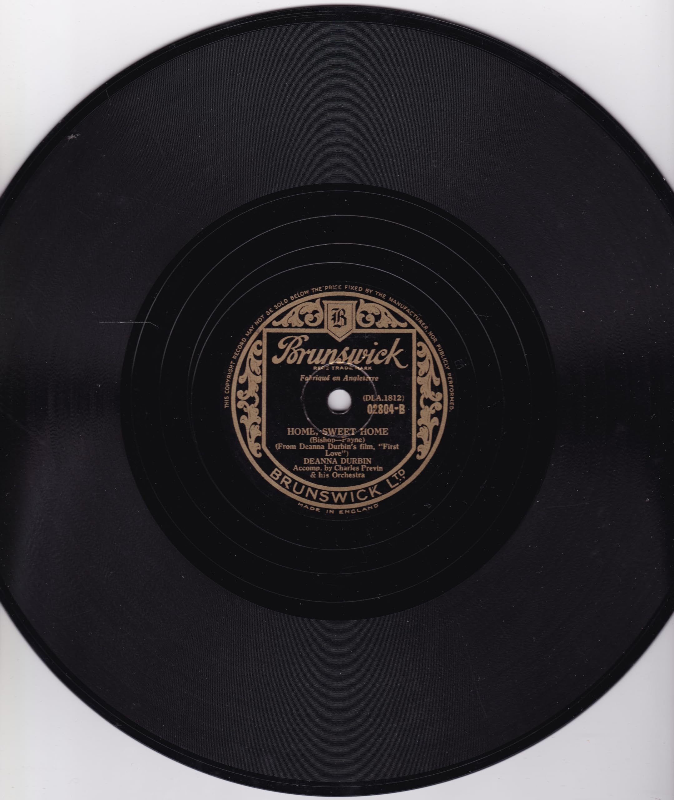 Deanna Durbin ‎– Alleluja (Brunswick 1940) 10" 78 RPM shellac single VG/-