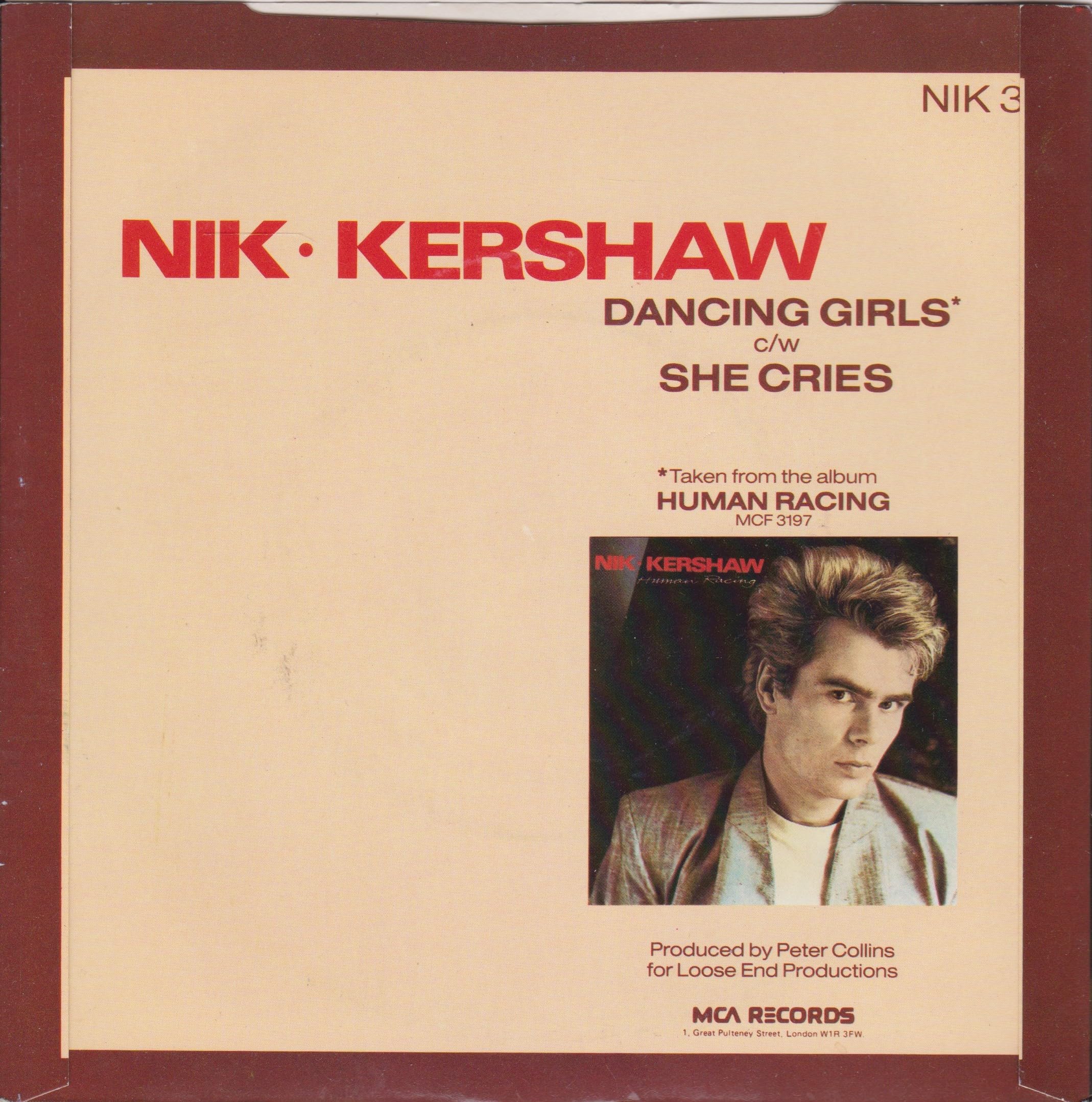 Nik Kershaw - Dancing Girls (MCA 1984) 7" vinyl single VG/VG