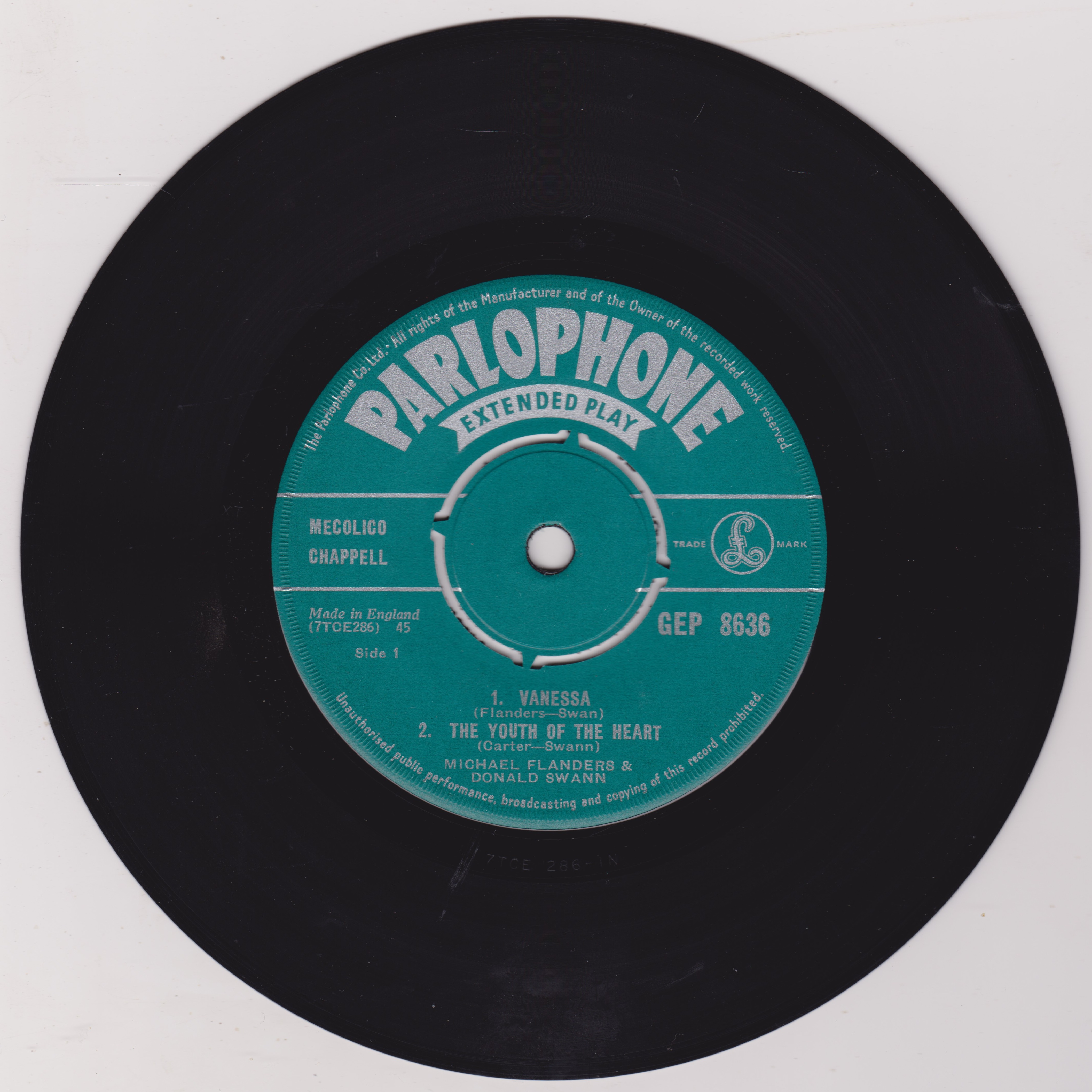 Michael Flanders And Donald Swann ‎– More Out Of The Hat! (Parlophone) 7" vinyl P/S EP VG/VG