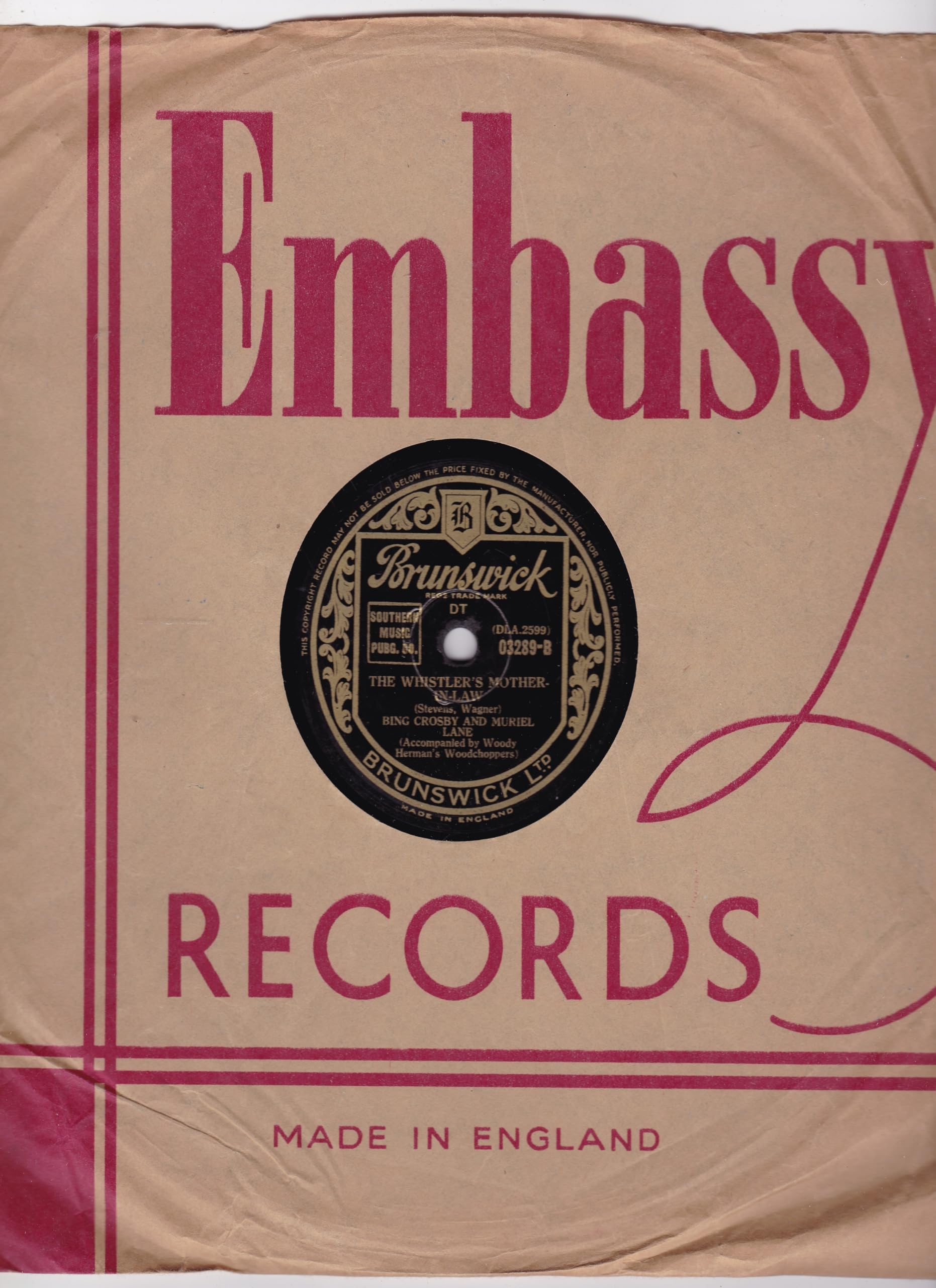 Bing Crosby - The Anniversary Waltz (Brunswick) 10" 78RPM shellac single VG/-