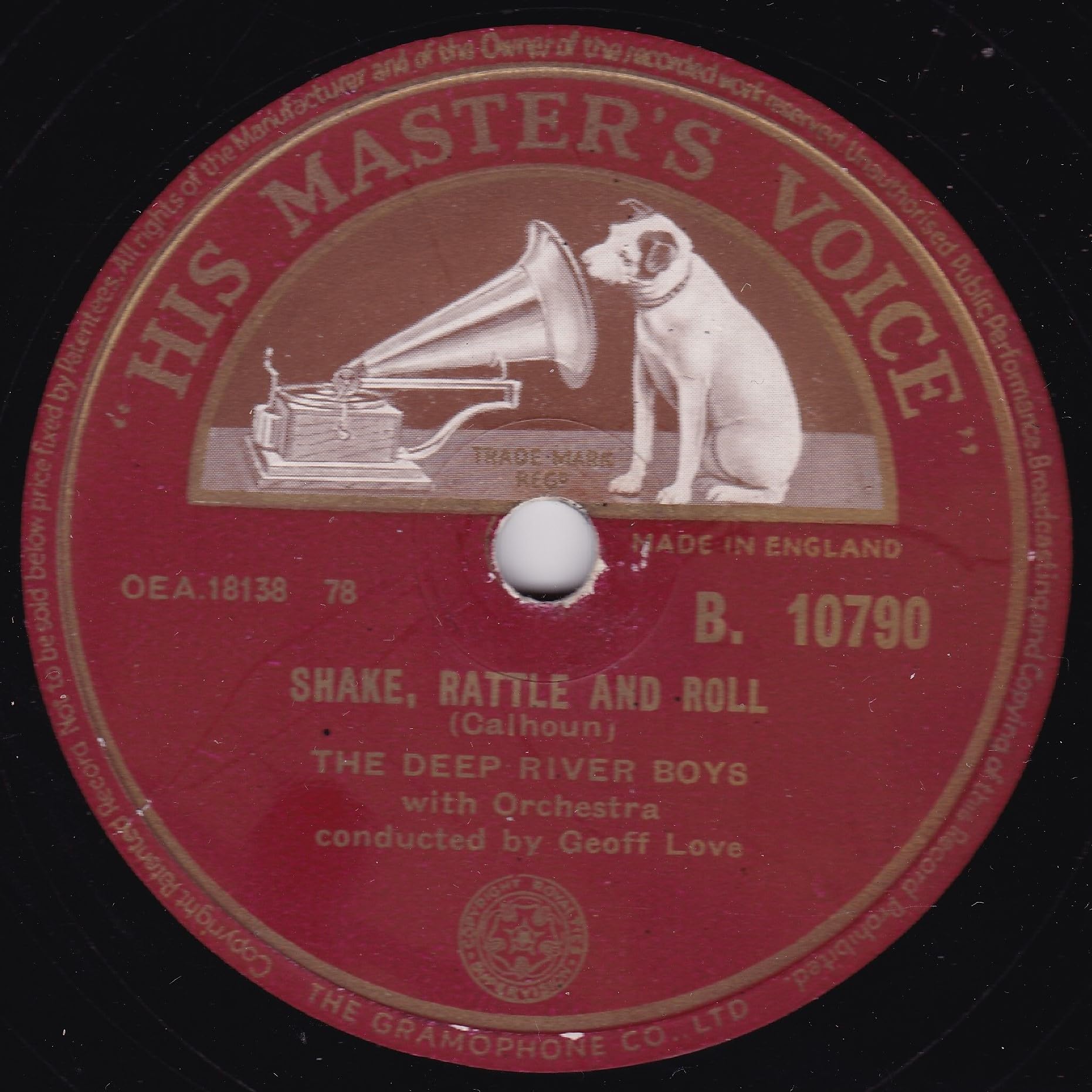 The Deep River Boys – Shake, Rattle And Roll (HMV) 10" 78RPM shellac single VG/-