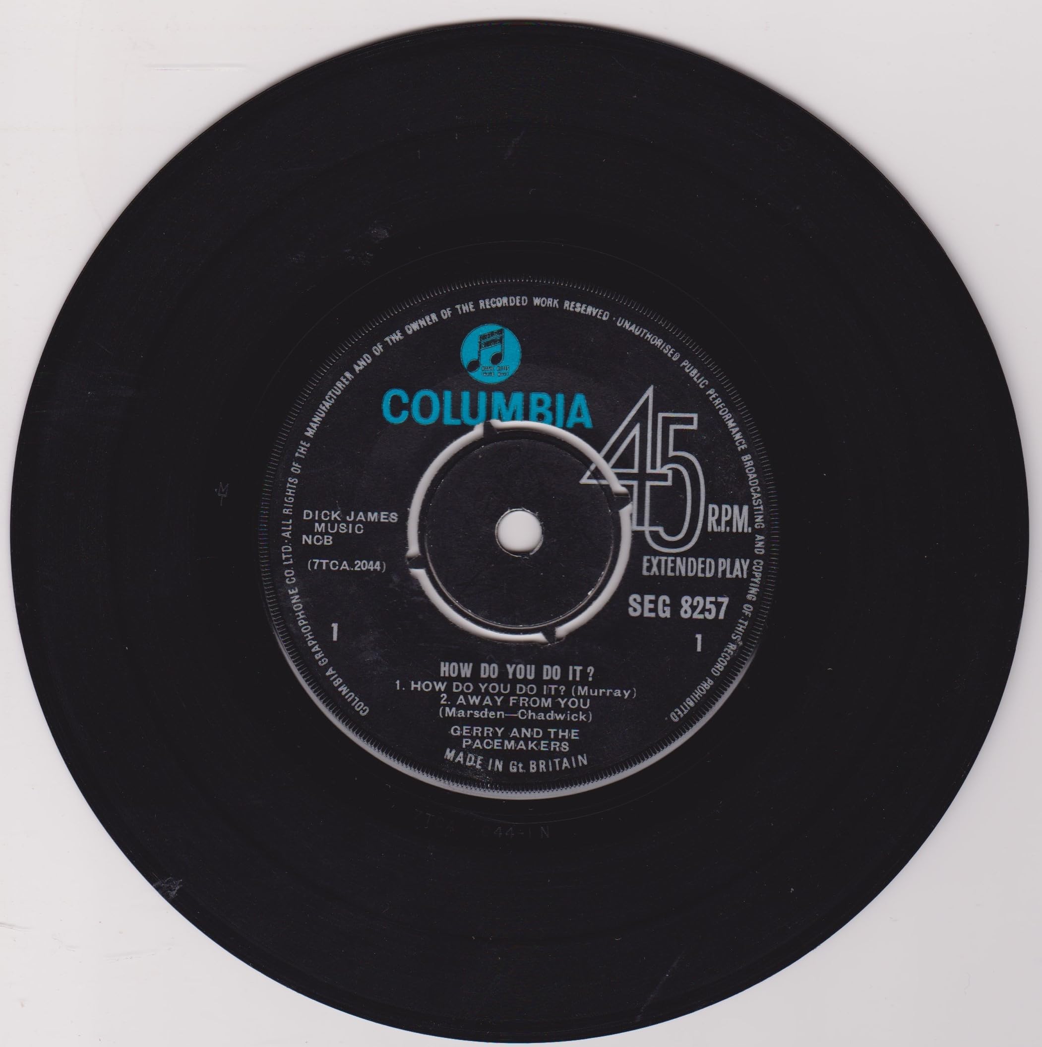 Gerry and The Pacemakers - How Do You Do It? (Columbia 1963) 7" vinyl EP VG/VG