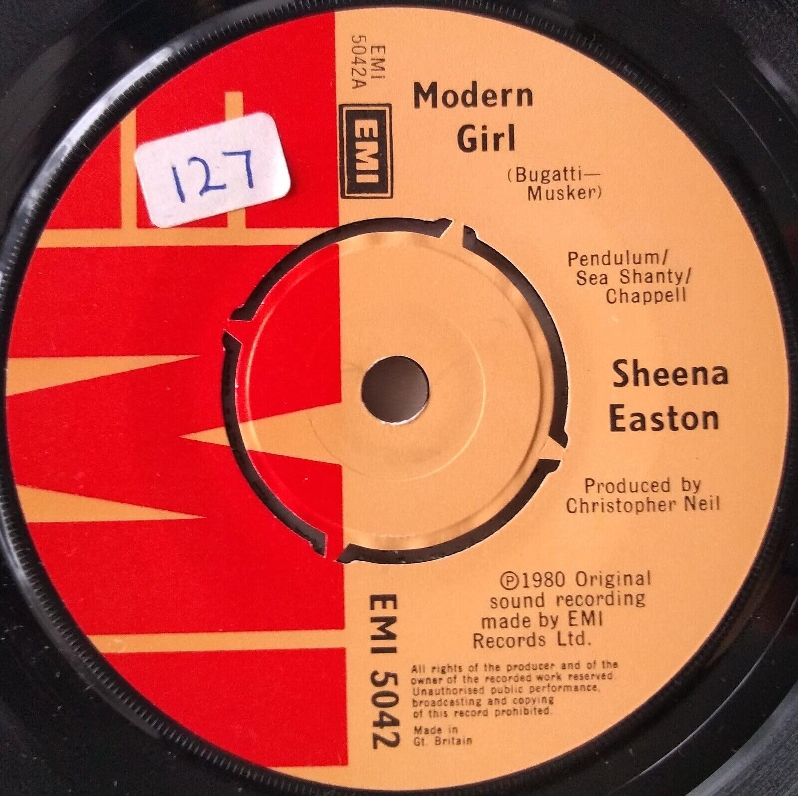 Sheena Easton - Modern Girl (EMI 1980) 7" vinyl single VG/-
