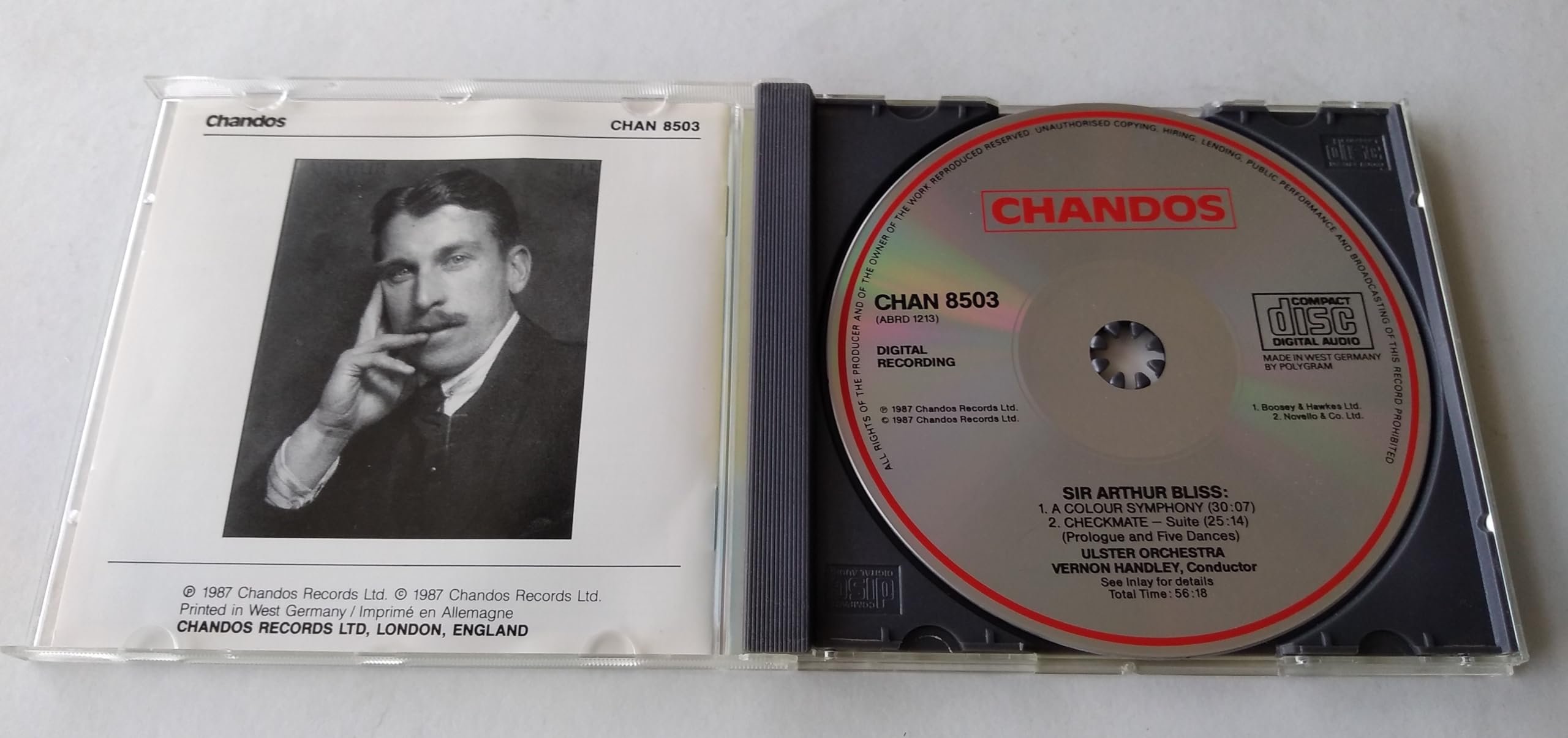 Sir Arthur Bliss - A Colour Symphony / Checkmate Suite (1987) CD album