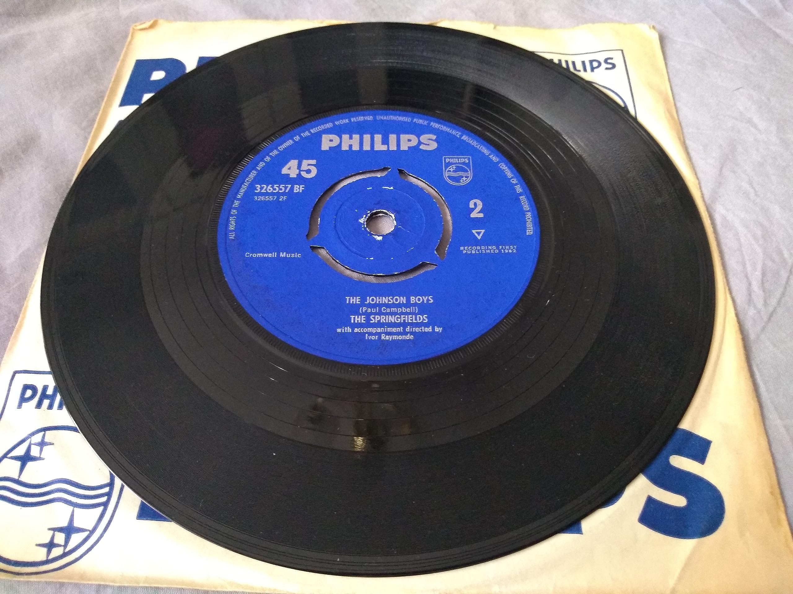 The Springfields - Island Of Dreams (Philips 1962) 7" vinyl single VG/G+