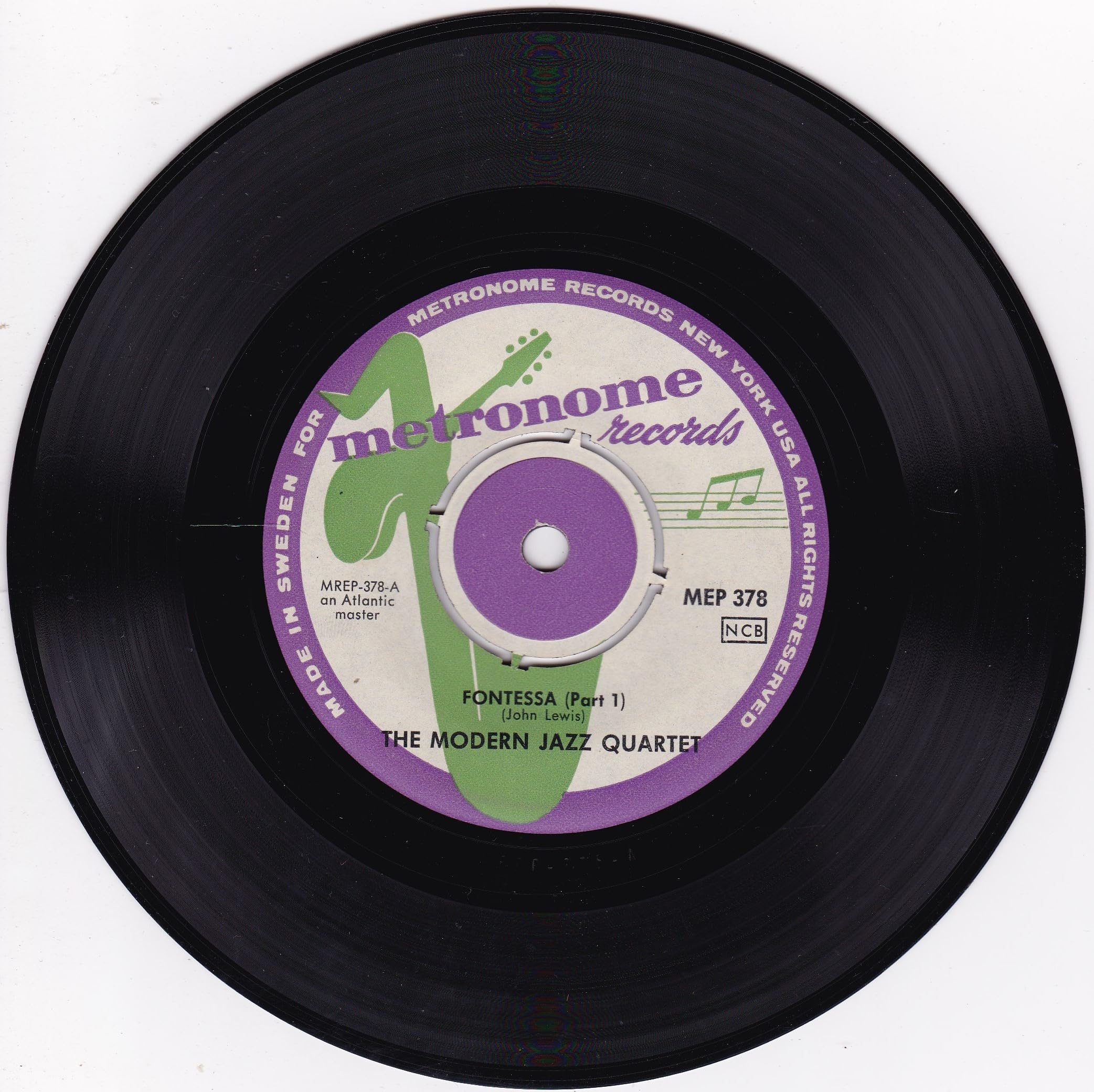 The Modern Jazz Quartet - Fontessa (Metronome 1958) 7" vinyl P/S EP VG/VG