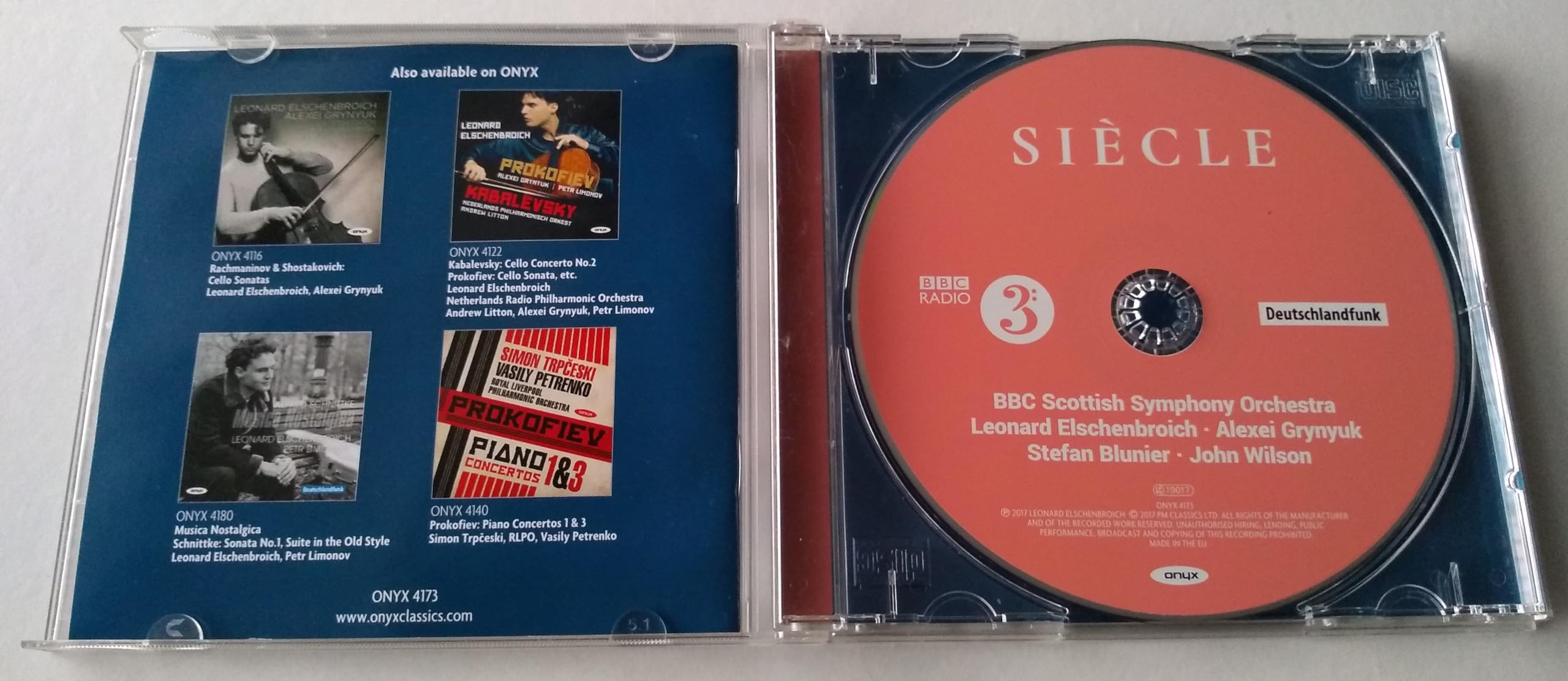 Leonard Elschenbroich (BBC Scottish Symphony Orchestra) - Siècle (2017) CD album