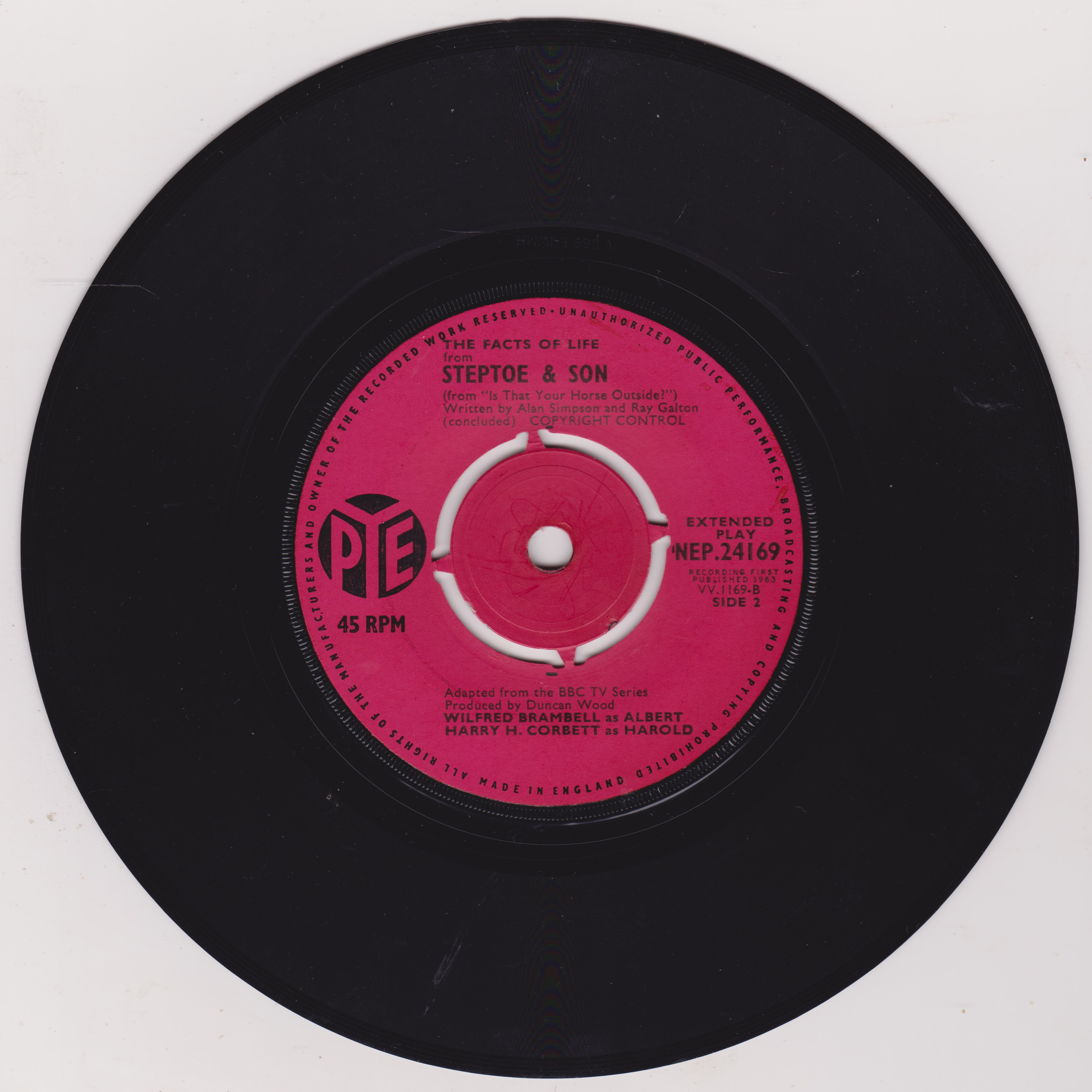Wilfrid Brambell Harry Corbett - The Facts Of Life From Steptoe & Son 7" P/S EP VG/VG