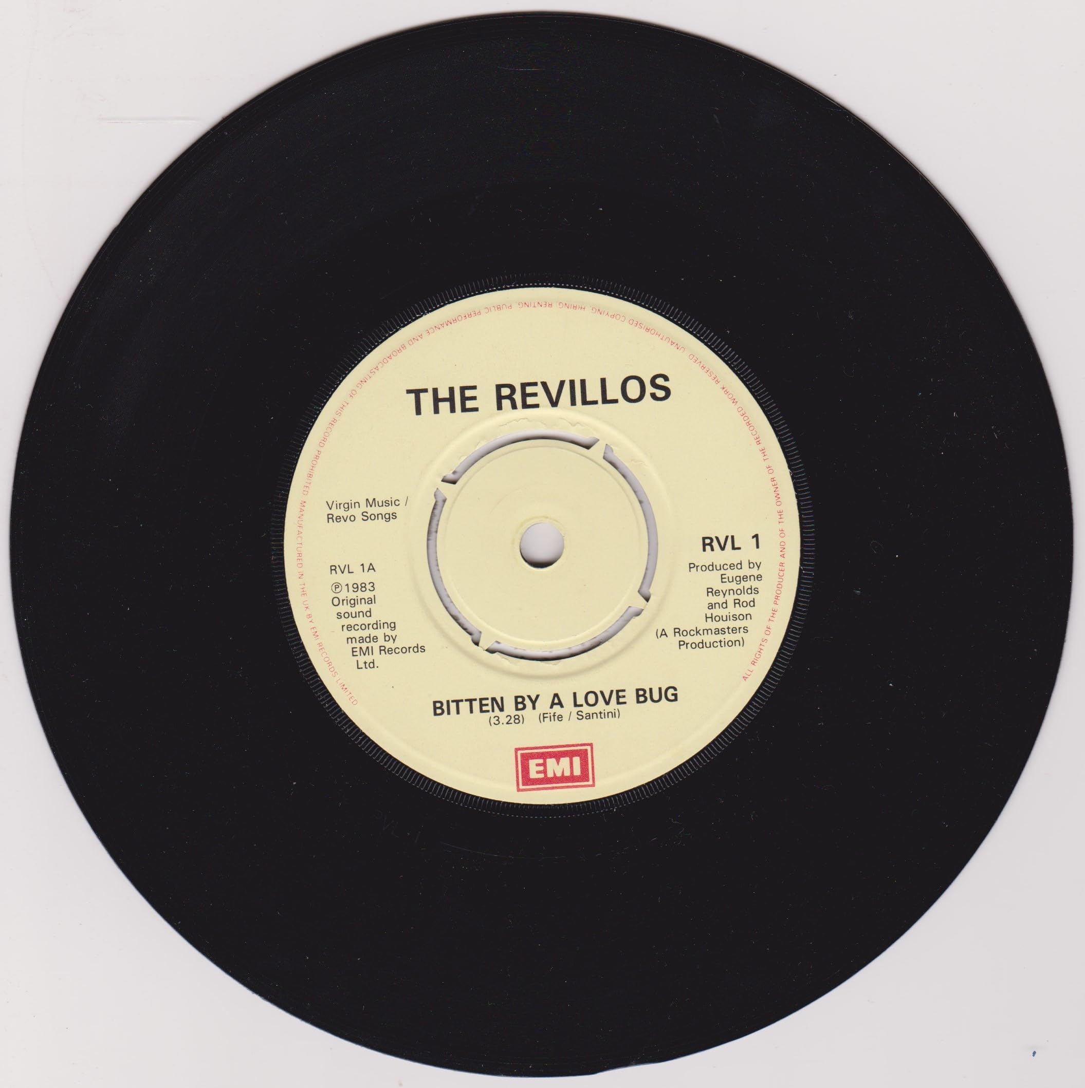 The Revillos - Bitten By A Love Bug (EMI 1983) 7" vinyl single VG/VG