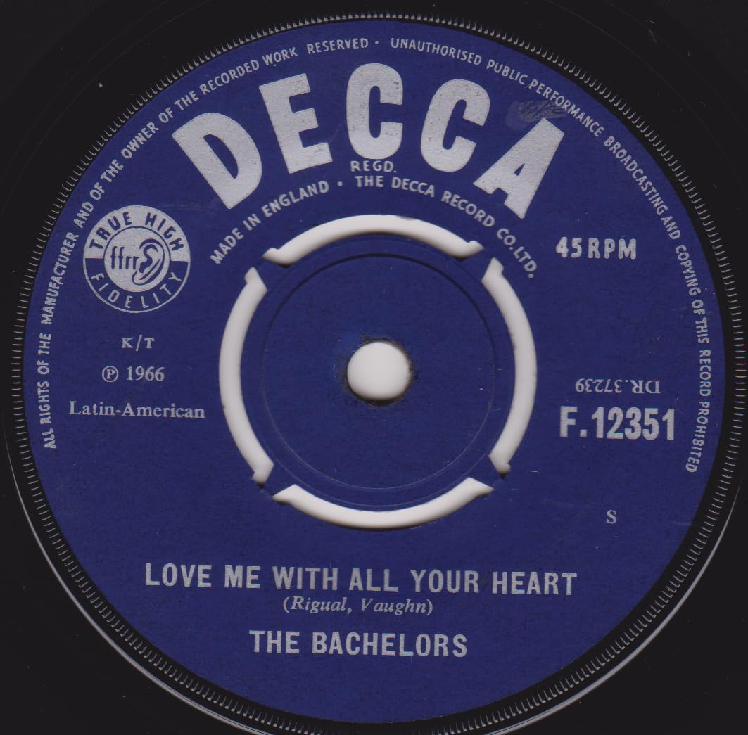 The Bachelors ‎– The Sound Of Silence (Decca 1966) 7" vinyl single VG/-