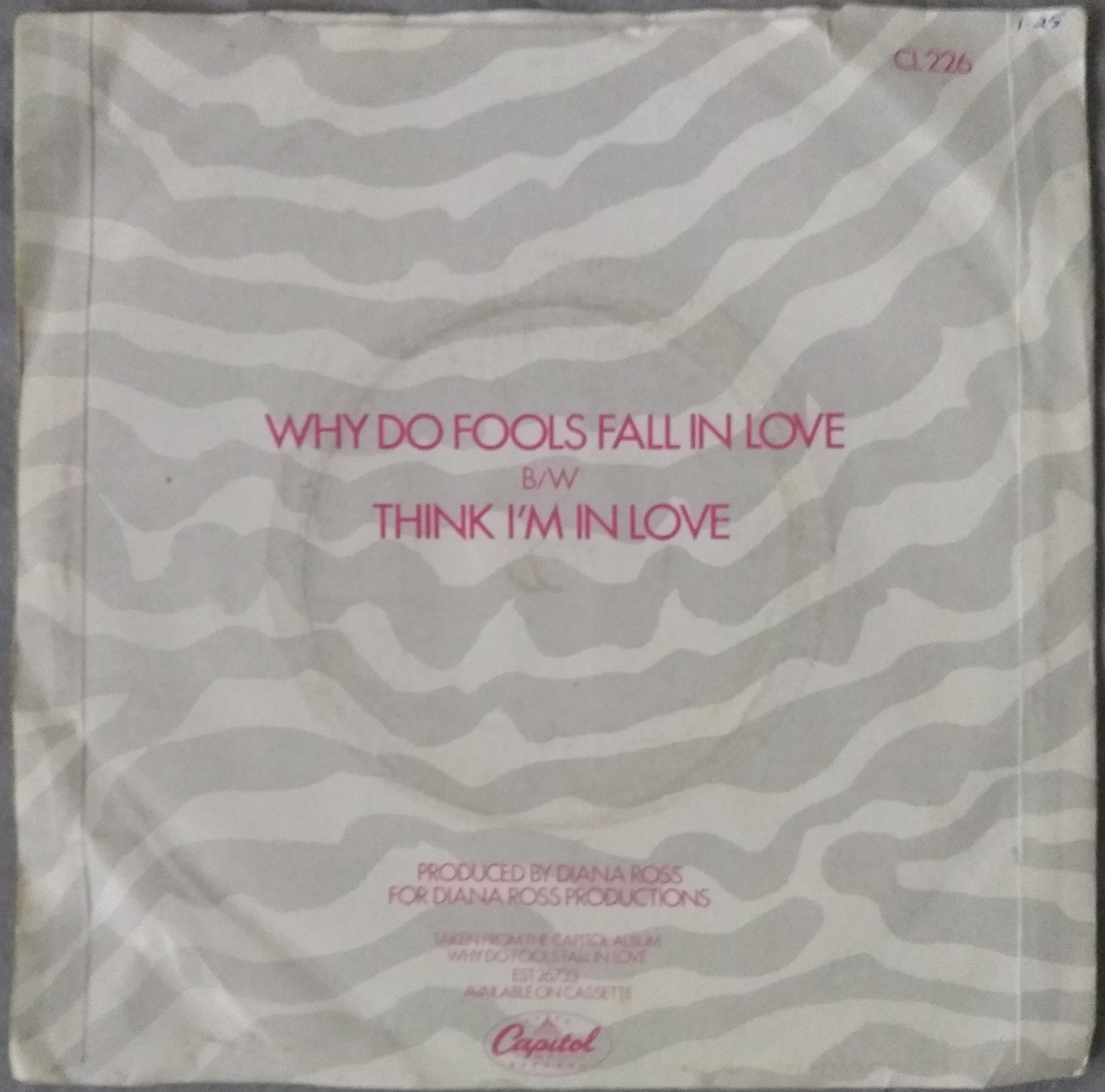 Diana Ross - Why Do Fools Fall In Love (Capitol 1981) 7" vinyl single VG/VG