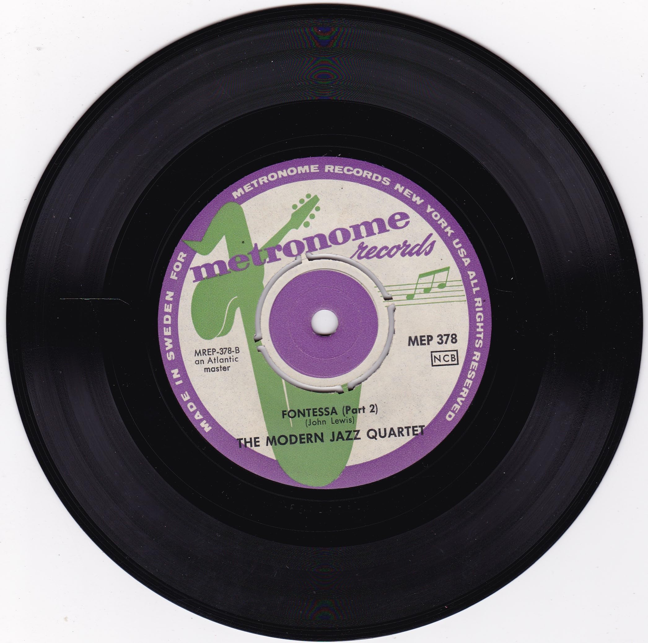 The Modern Jazz Quartet - Fontessa (Metronome 1958) 7" vinyl P/S EP VG/VG