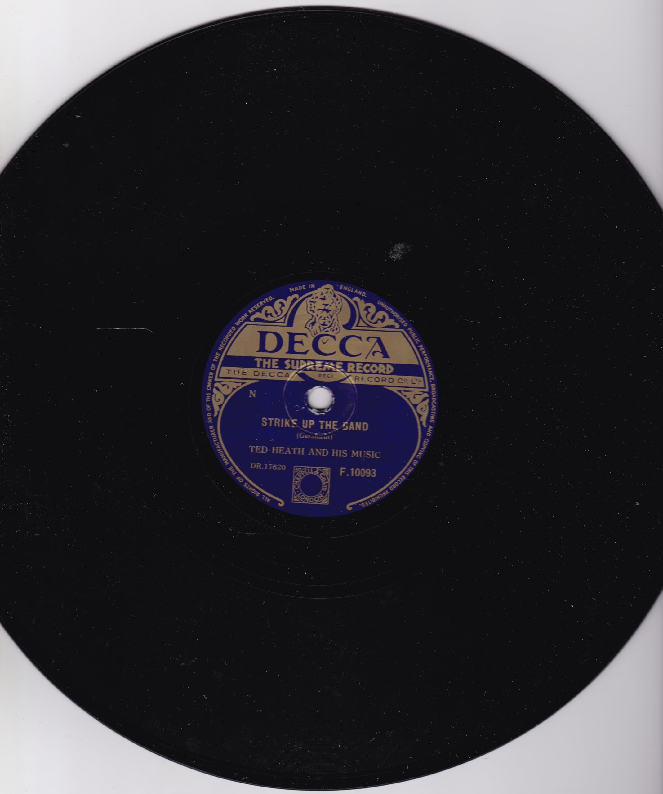 Ted Heath And His Music ‎– Strike Up The Band (Decca 1953) 10" 78RPM shellac single VG/-