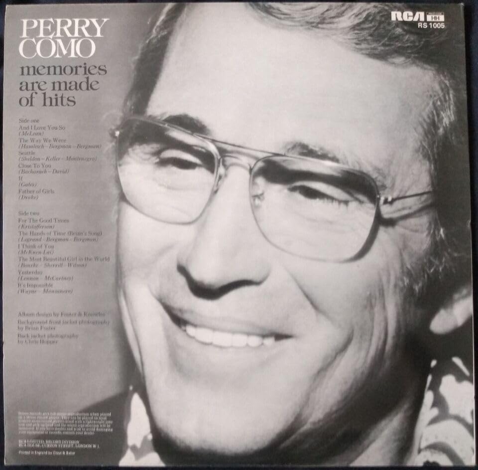 Perry Como - Memories Are Made of Hits (RCA 1981) 12" vinyl LP VG/VG