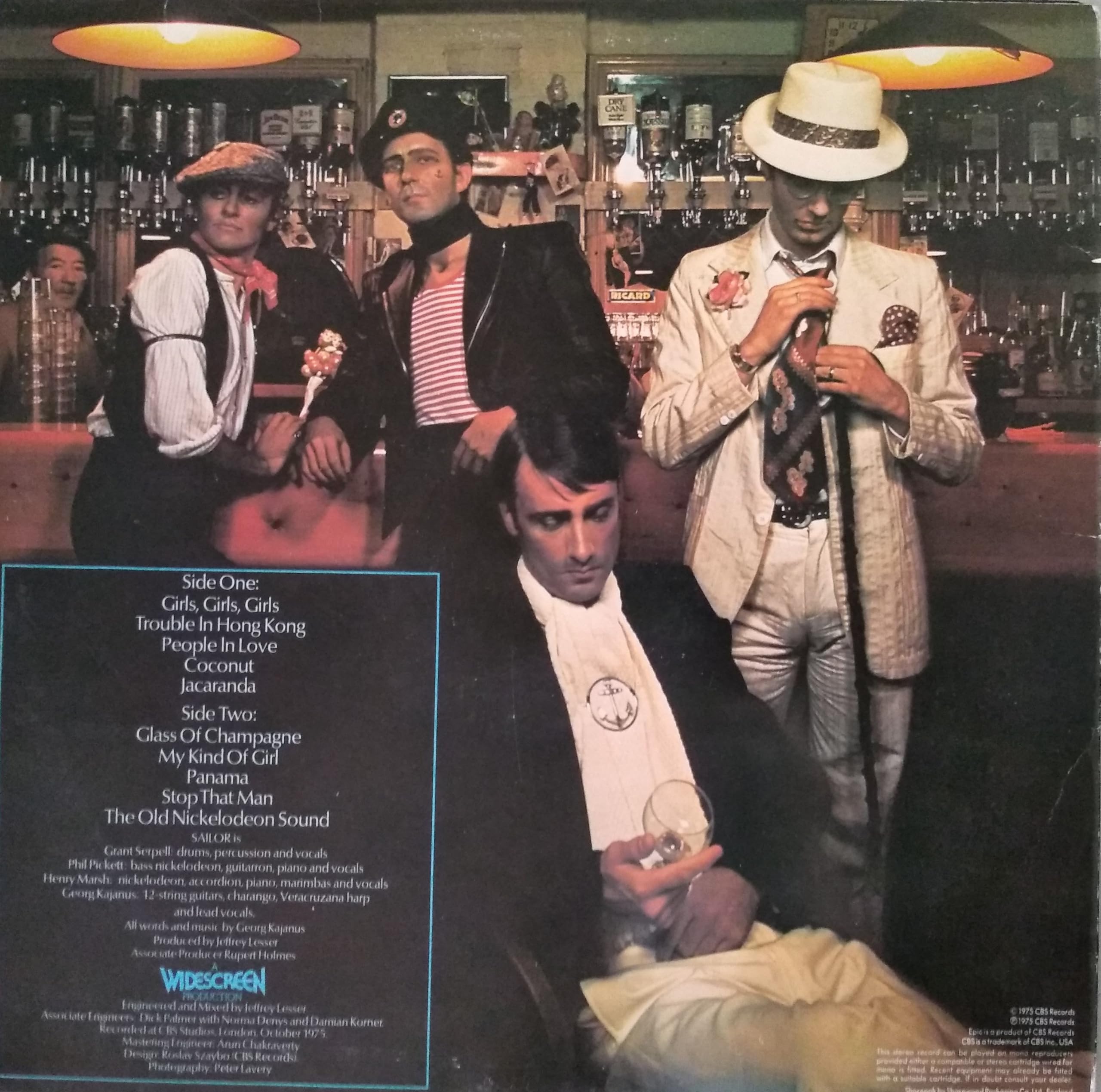 Sailor - Trouble (Epic 1975) 12" vinyl LP VG/VG