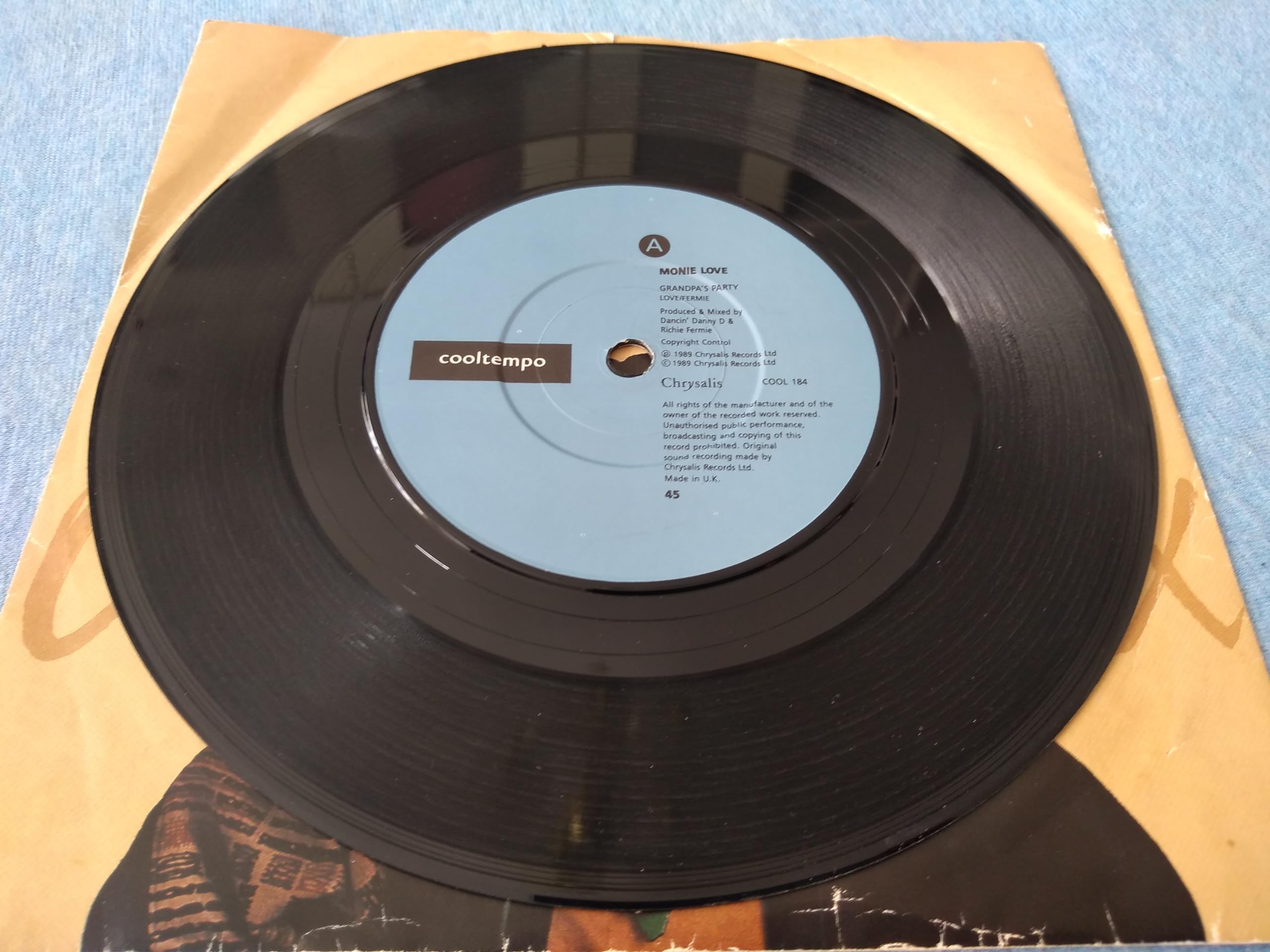 Movie Love - Grandpa's Party (Cooltempo 1989) 7" vinyl single VG/VG