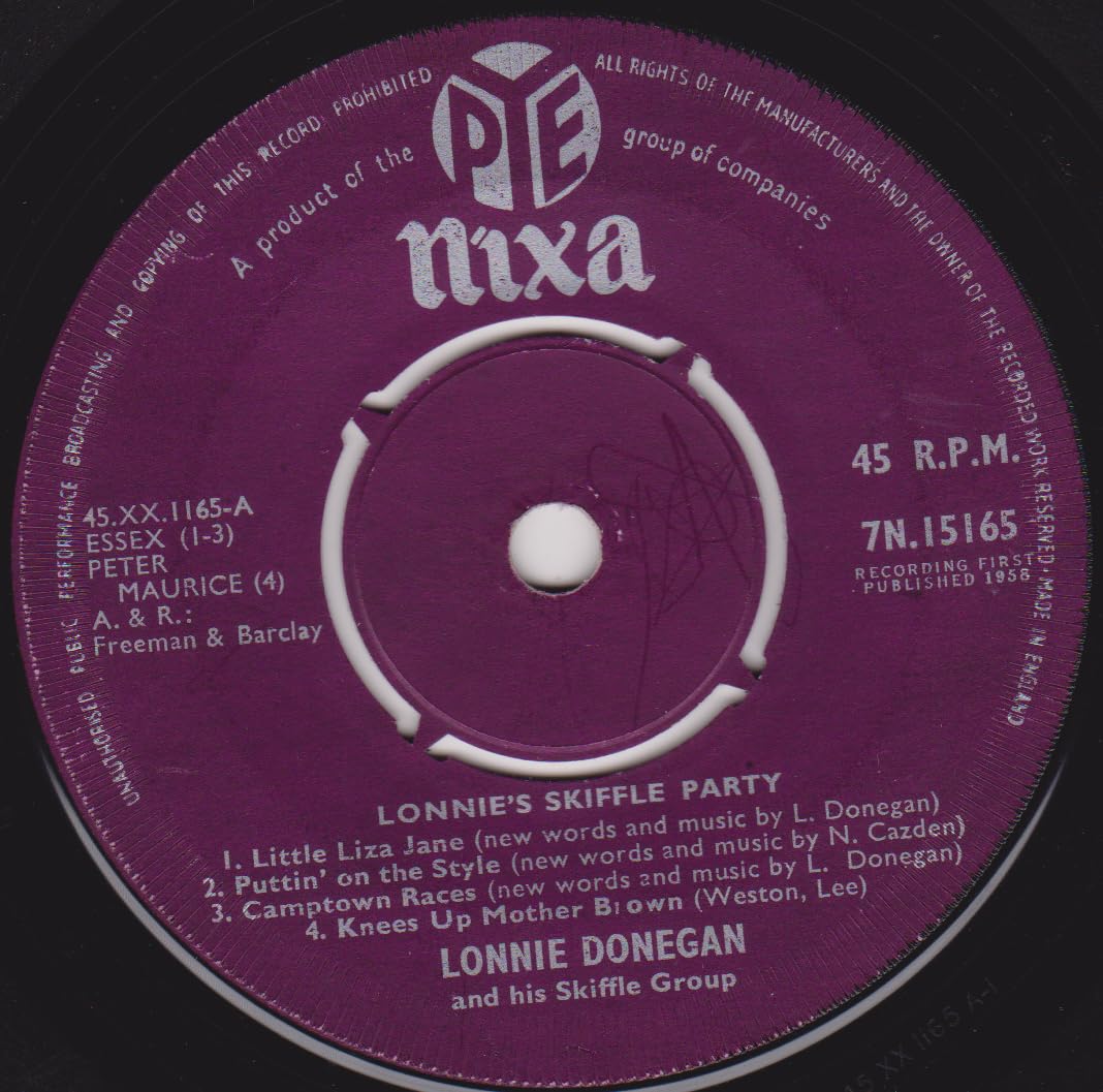 Lonnie Donegan And His Skiffle Group – Lonnie's Skiffle Party (Pye 1958) 7" vinyl single VG/-