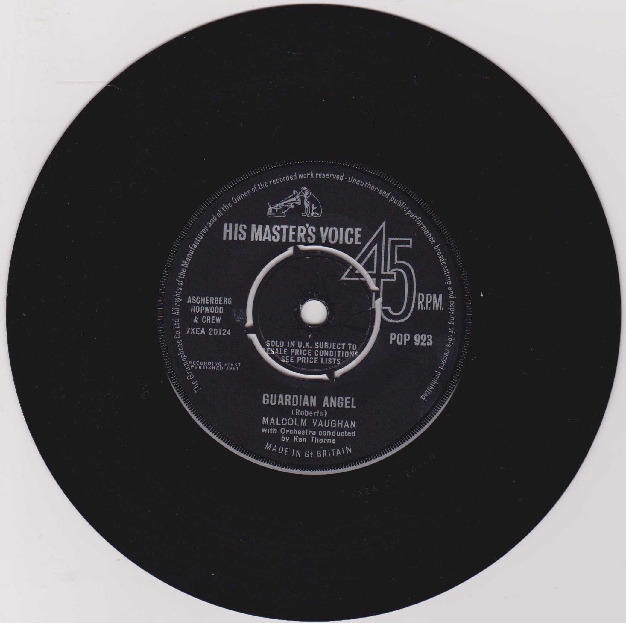 Malcolm Vaughan – The Wedding (HMV) 7" vinyl single VG/VG