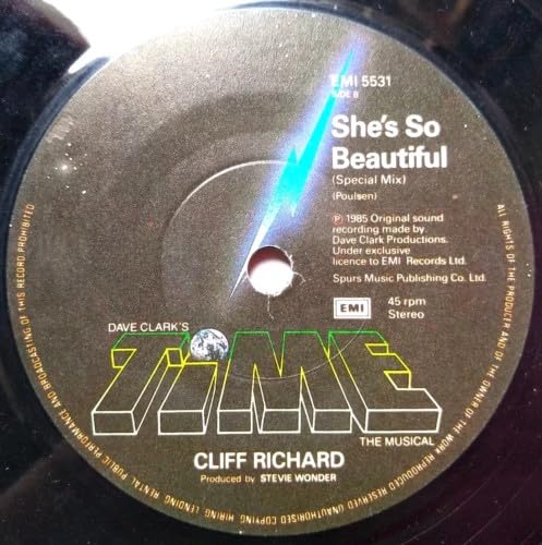 Cliff Richard - She's So Beautiful (EMI 1985) 7" vinyl single VG/-
