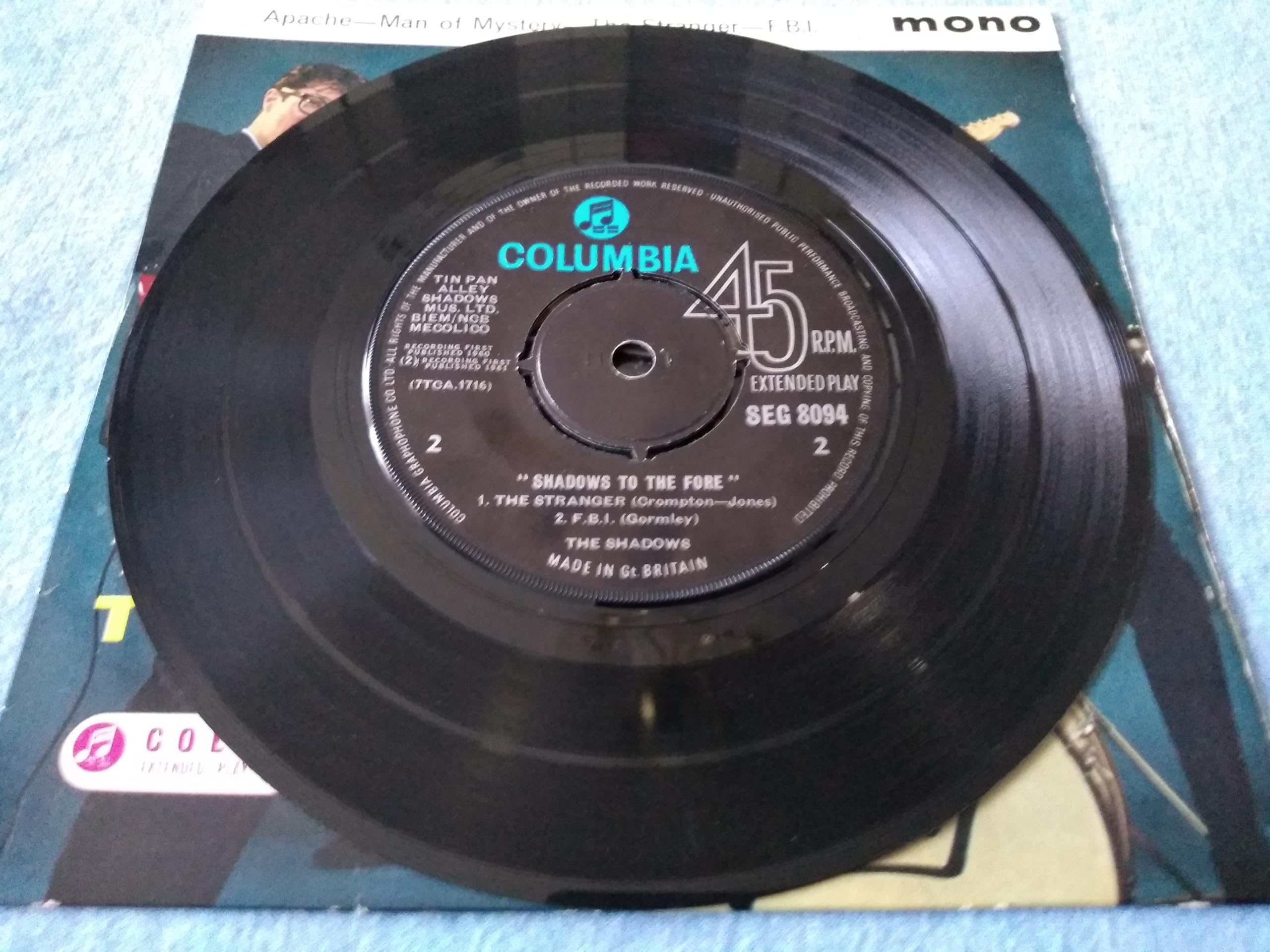 The Shadows - To The Fore (Columbia 7" vinyl EP VG/VG