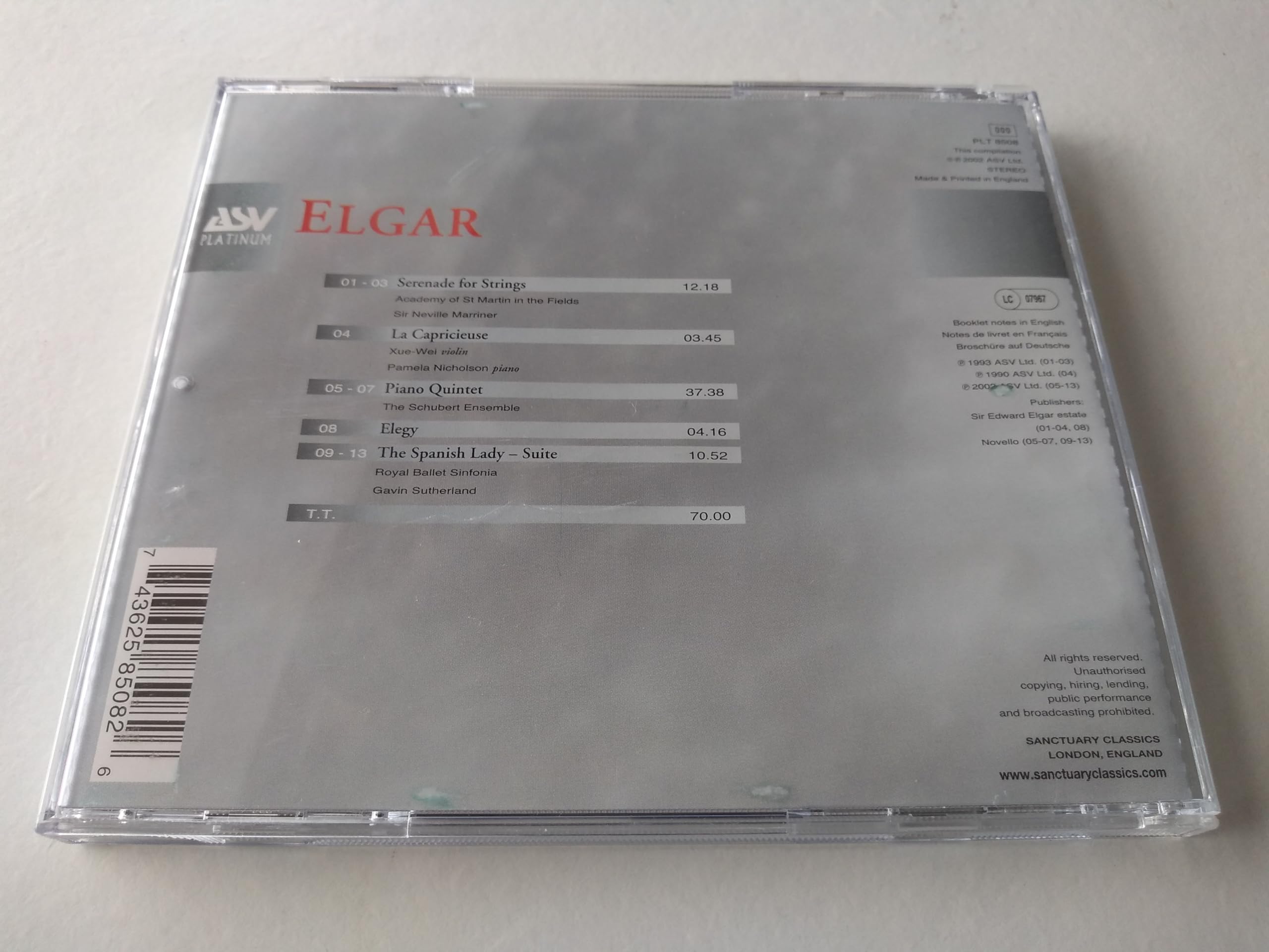 Elgar - Orchestral & Chamber Works CD album