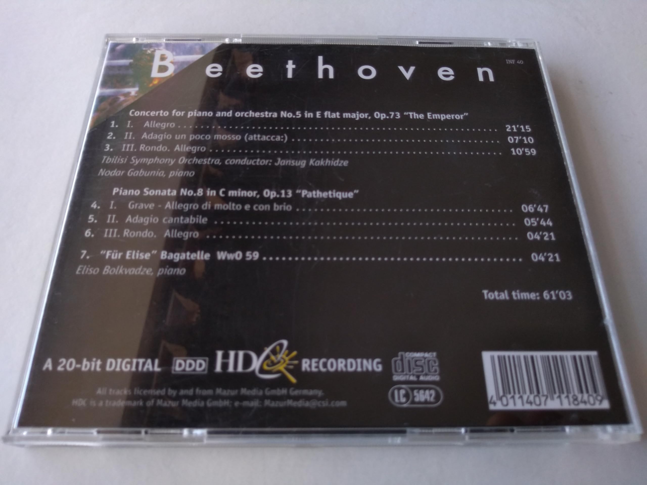 Beethoven - The Emperor CD album