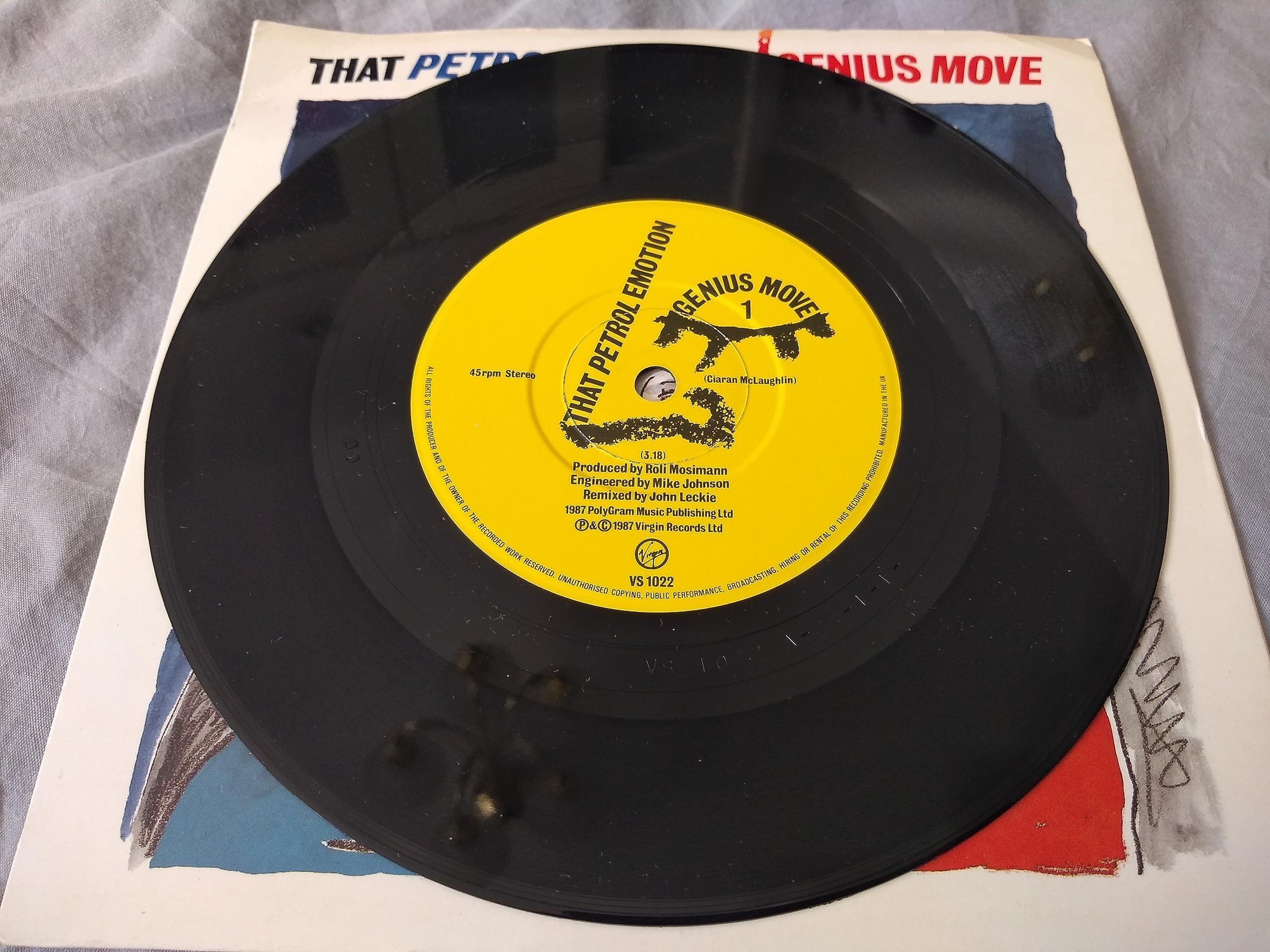 That Petrol Emotion - Genius Move (Virgin 1987) 7" vinyl single VG/VG