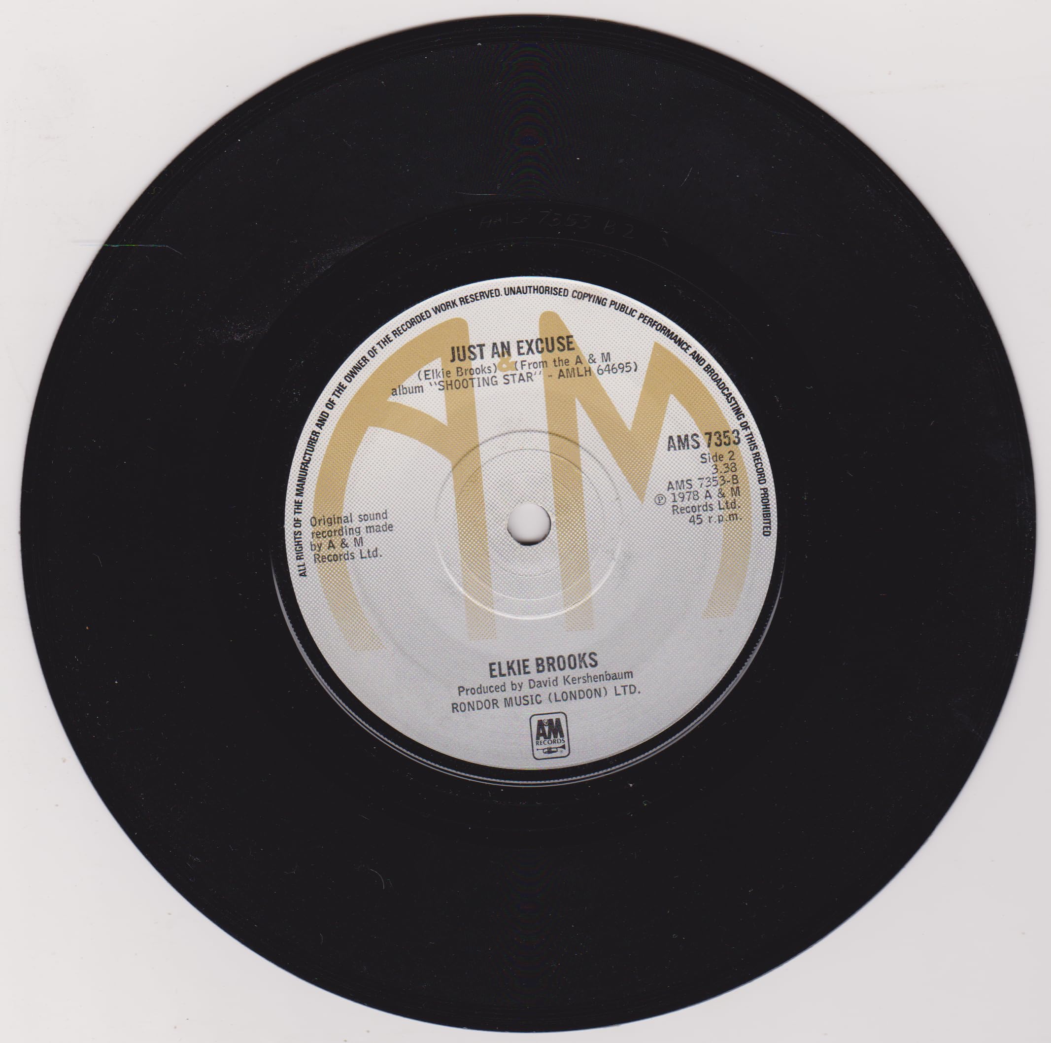 Elkie Brooks – Only Love Can Break Your Heart (A&M 1978) 7" vinyl single VG/VG