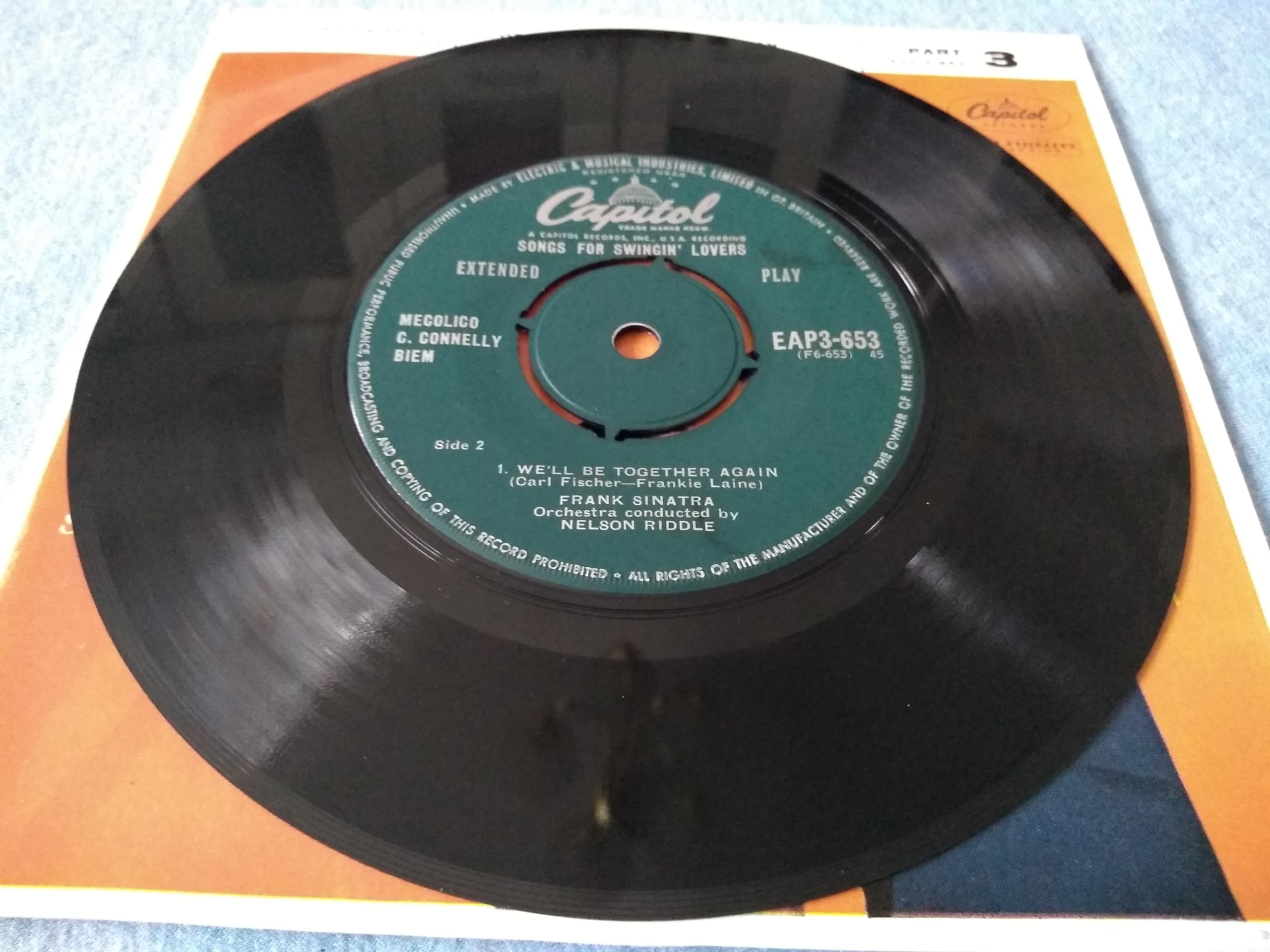 Frank Sinatra - Songs for Swingin' Lovers! (Part 3) (Capitol 1956) 7" vinyl EP VG/VG