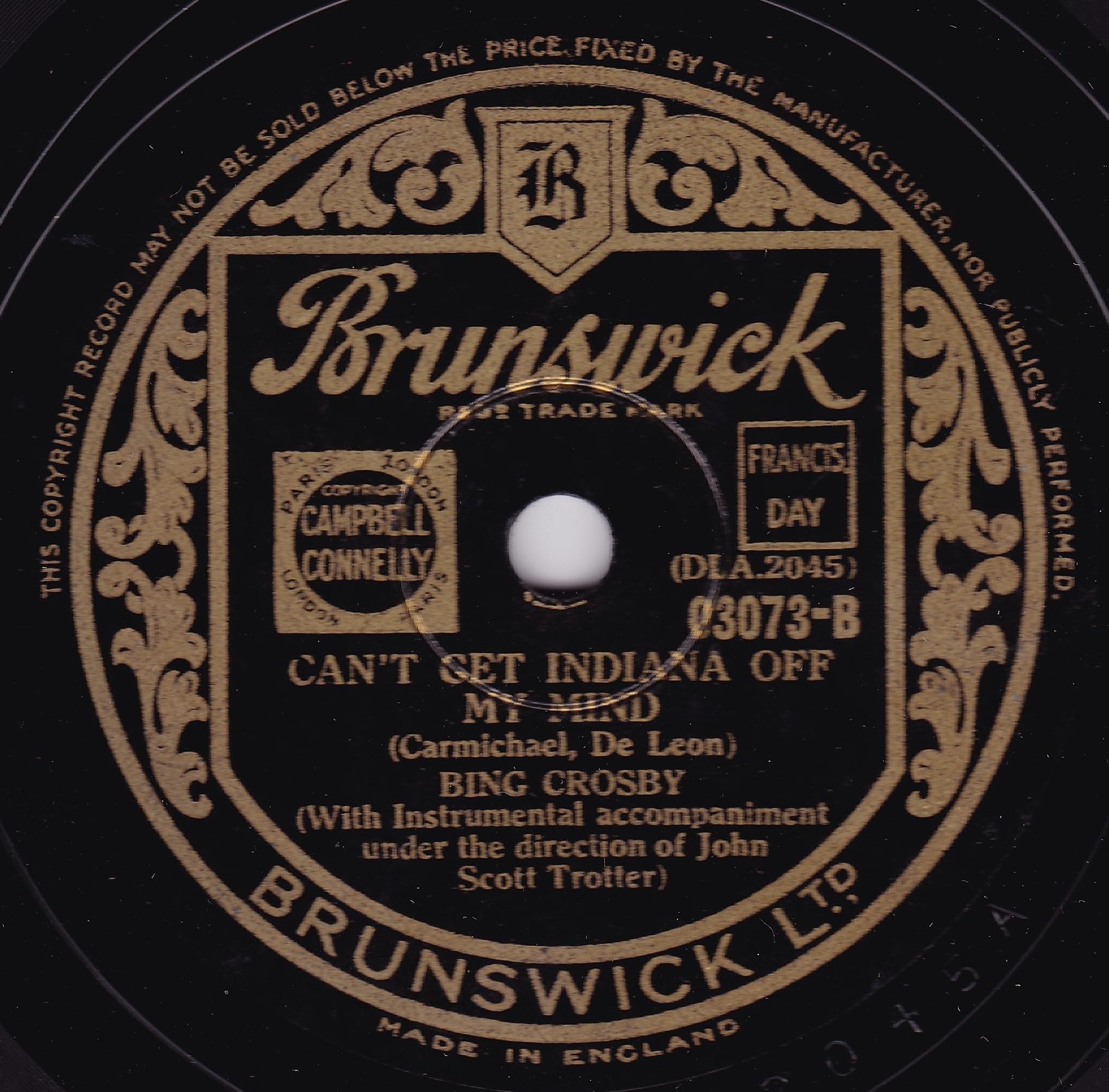 Bing Crosby ‎– Trade Winds (Brunswick 1940) 10" 78RPM shellac single VG/-