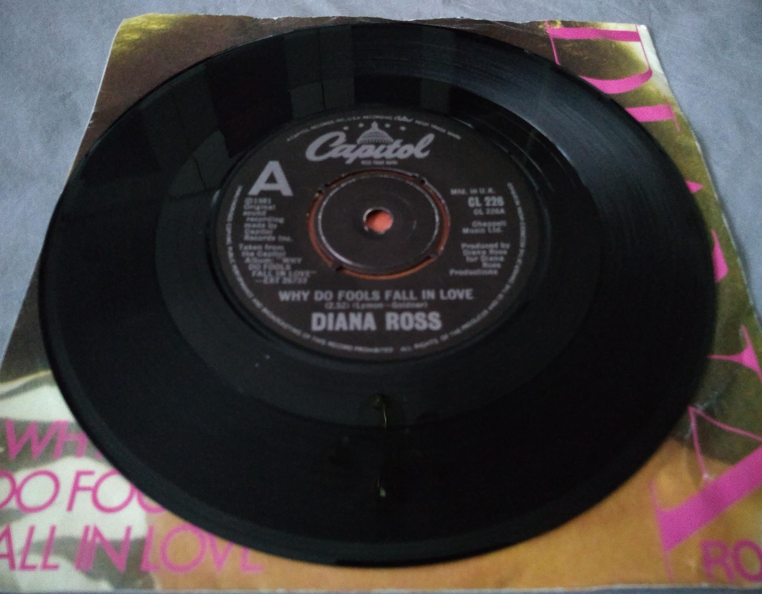 Diana Ross - Why Do Fools Fall In Love (Capitol 1981) 7" vinyl single VG/VG