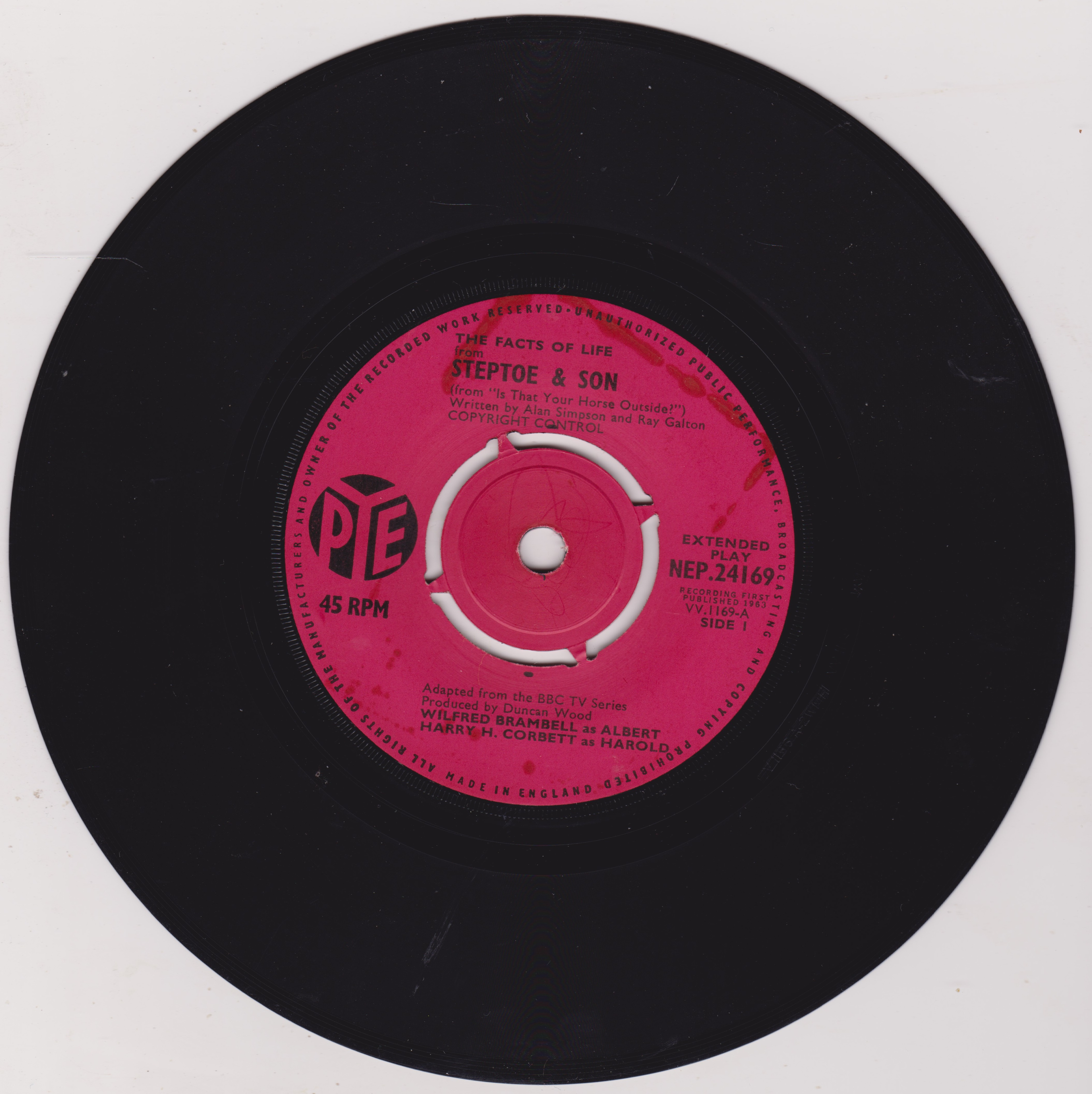 Wilfrid Brambell Harry Corbett - The Facts Of Life From Steptoe & Son 7" P/S EP VG/VG