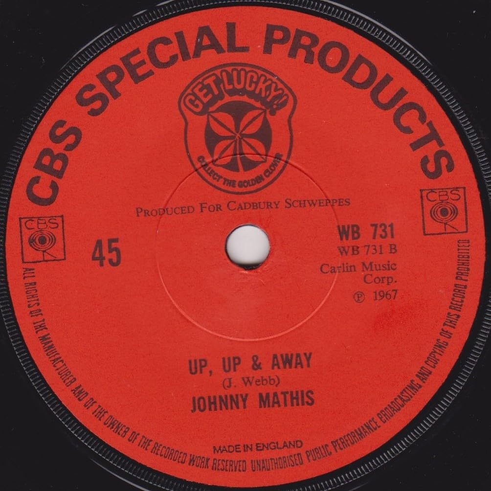 Aretha Franklin / Johnny Mathis ‎– Mocking Bird / Up, Up & Away (CBS) 7" vinyl single VG/-