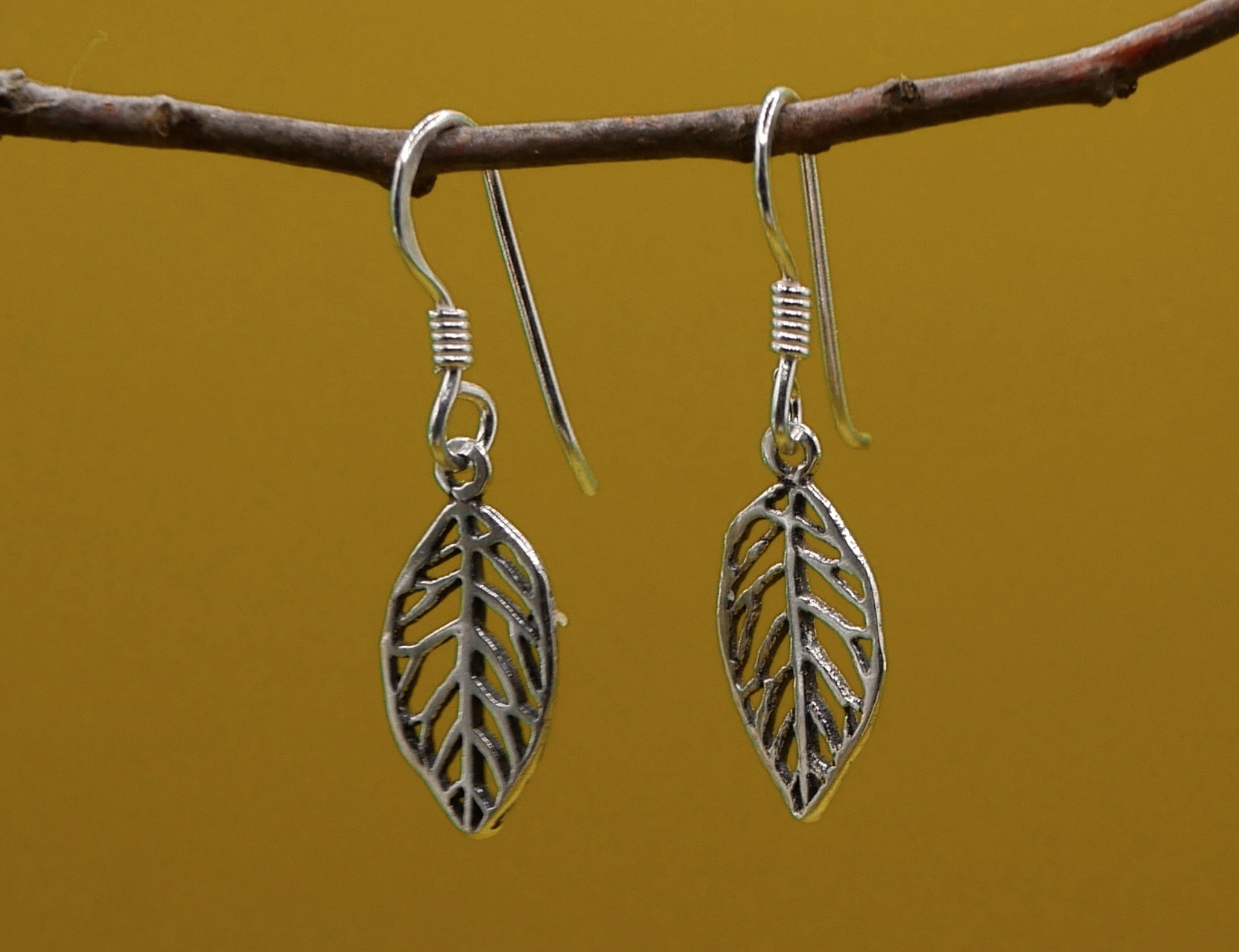 Boucles d'oreilles feuille 